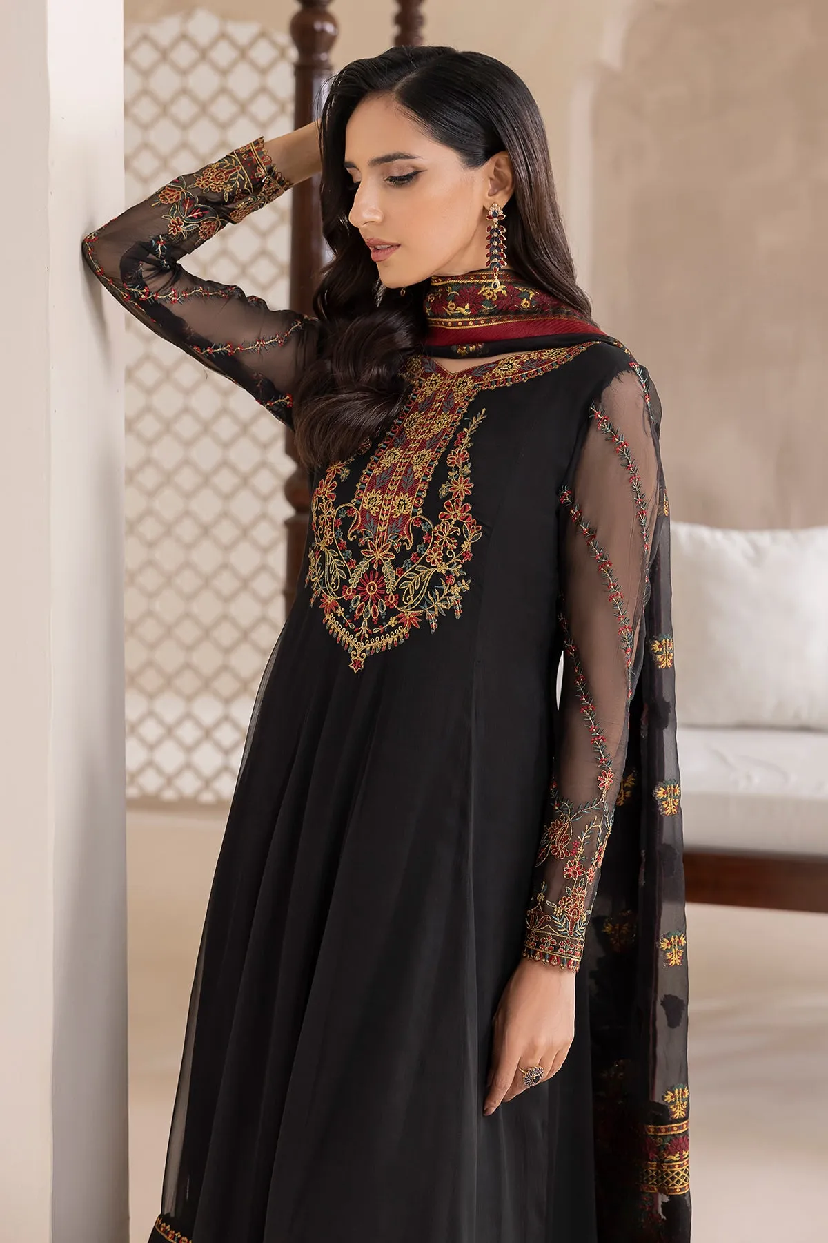 EMBROIDERED CHIFFON UF-417