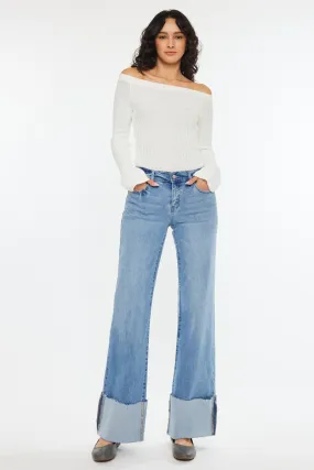 Emma Mid Rise Wide Leg Jeans