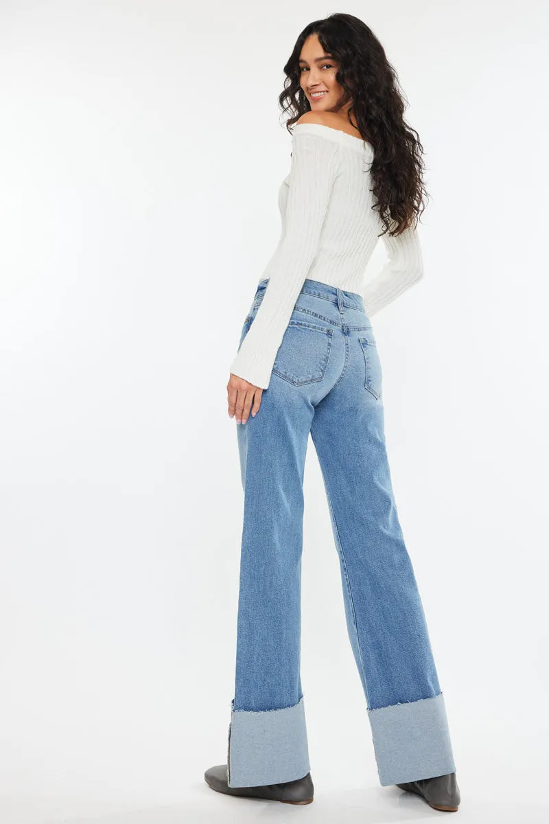 Emma Mid Rise Wide Leg Jeans