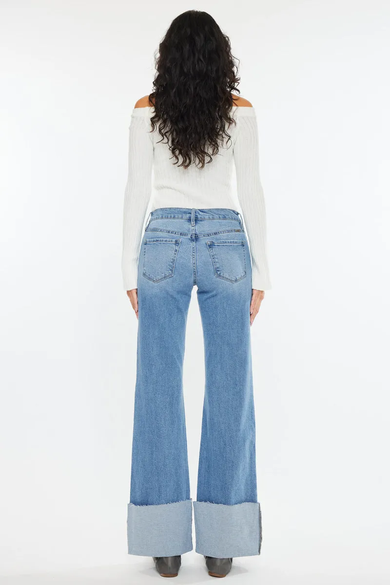 Emma Mid Rise Wide Leg Jeans