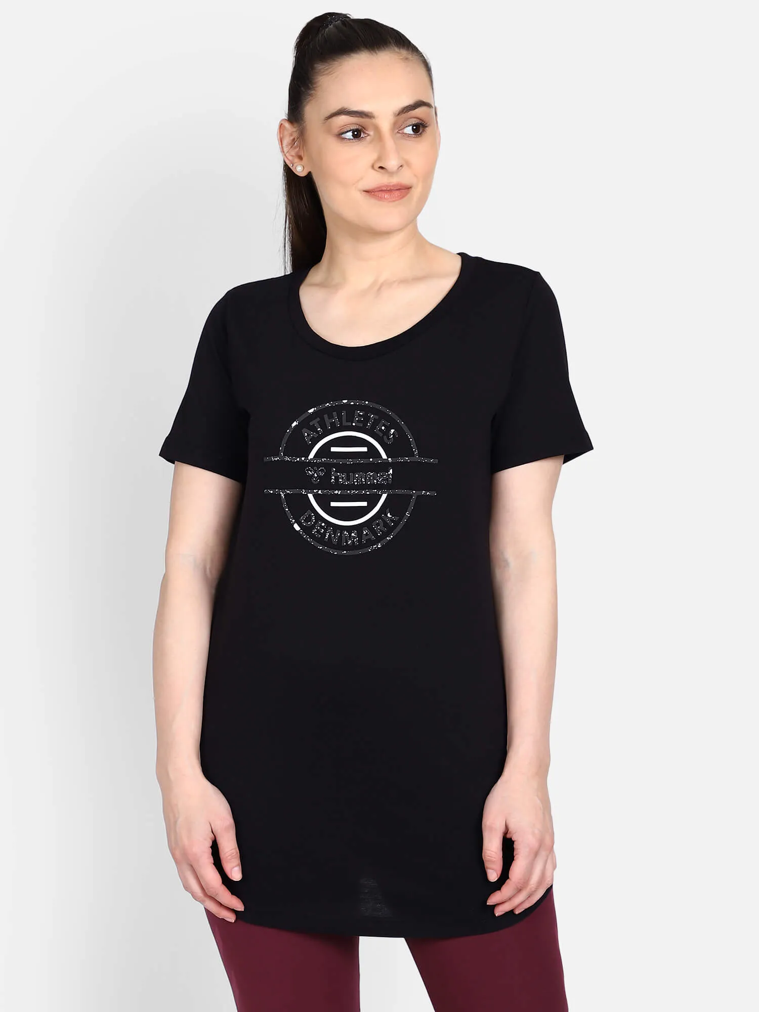 Eskame Women Cotton Black T-Shirt