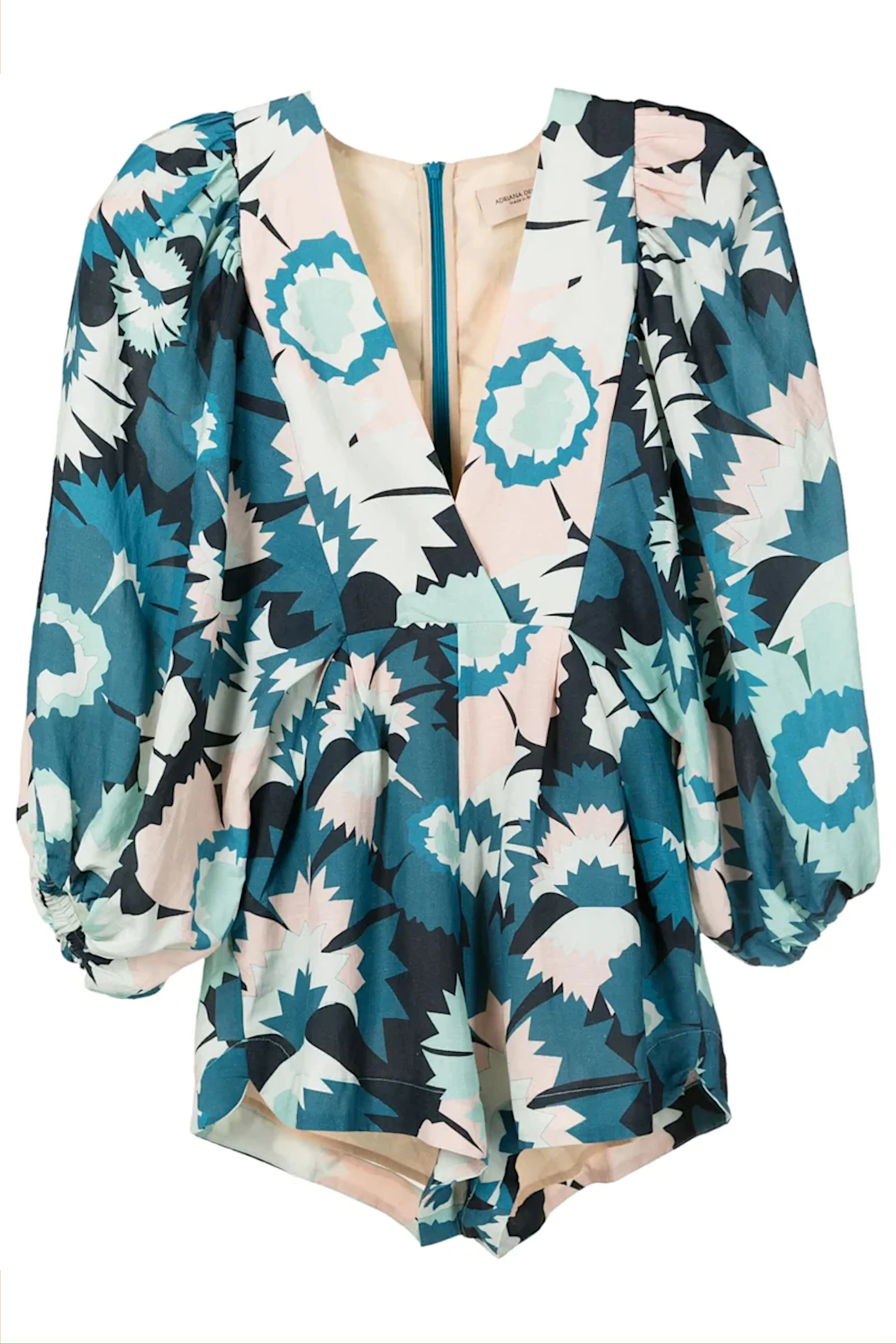 Flower Power Puff-Sleeved Playsuit