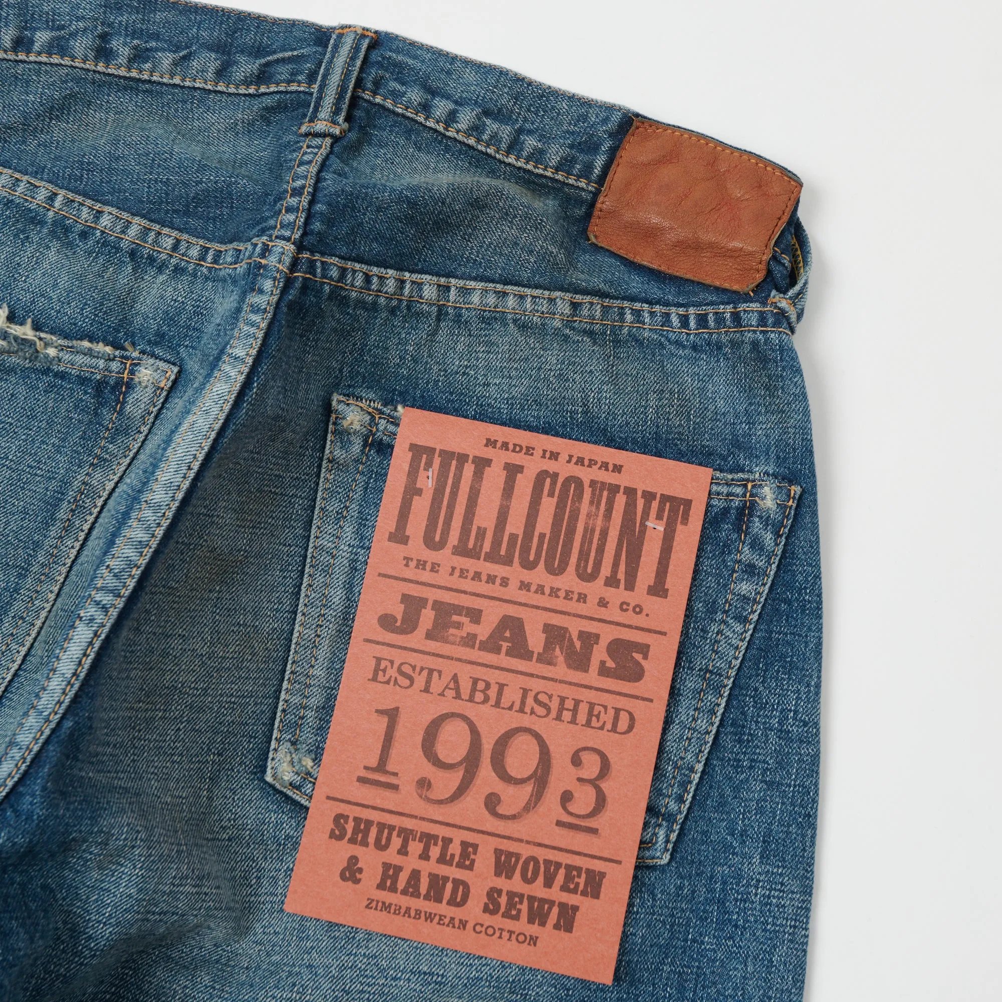 Full Count 1341-0105 13.7oz Wide Straight Jean - Dartford Wash