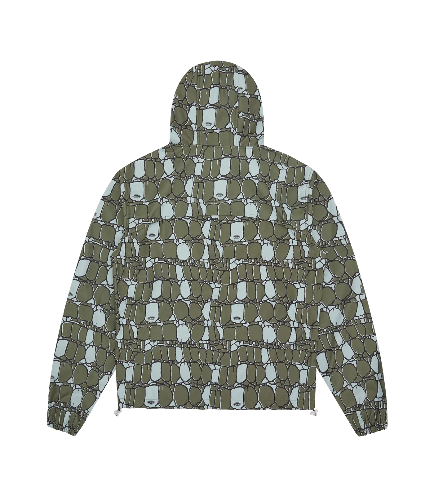 GATOR CAMO HOODED WINDBREAKER JACKET - GREEN