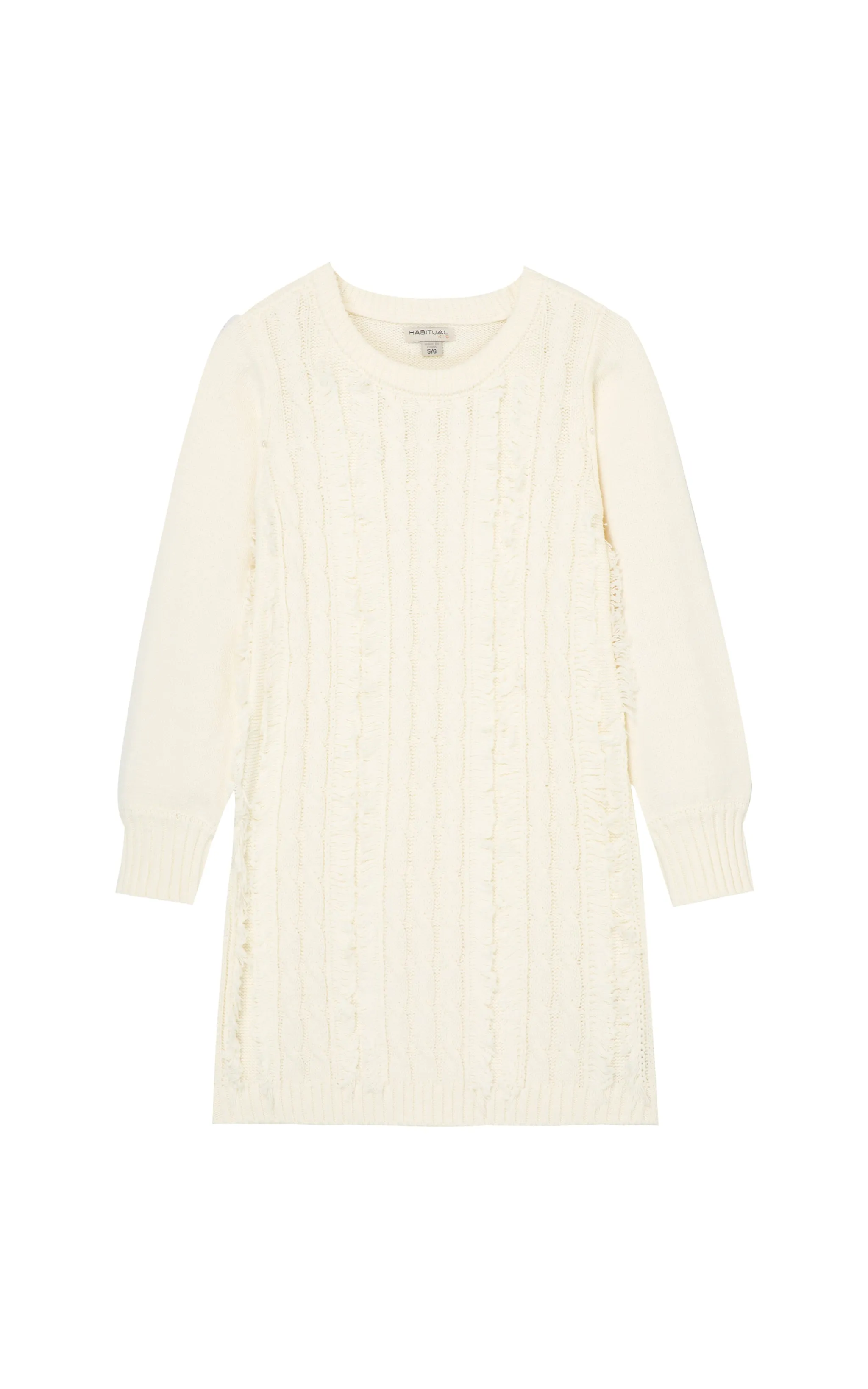 Girls A Line Cable Sweater Dress