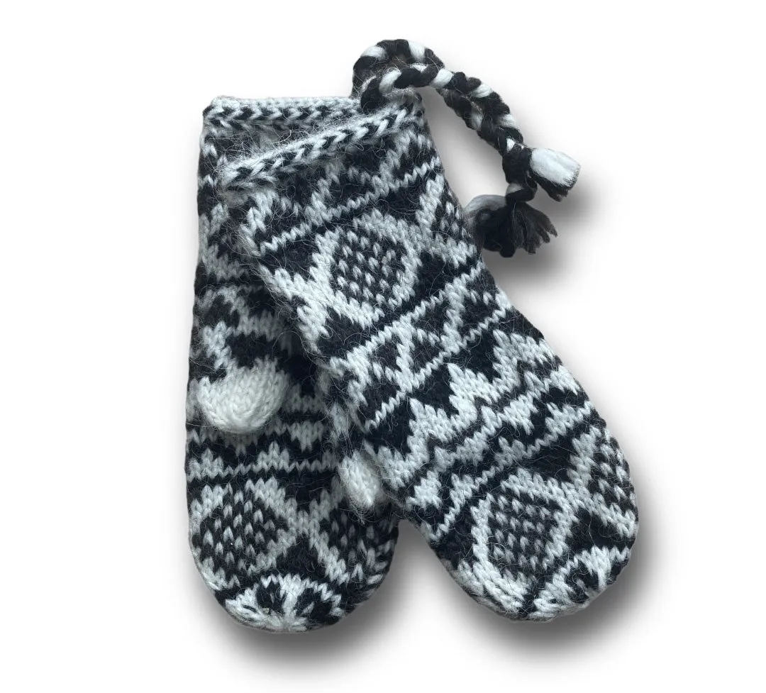 Goa Wool Mittens - Black