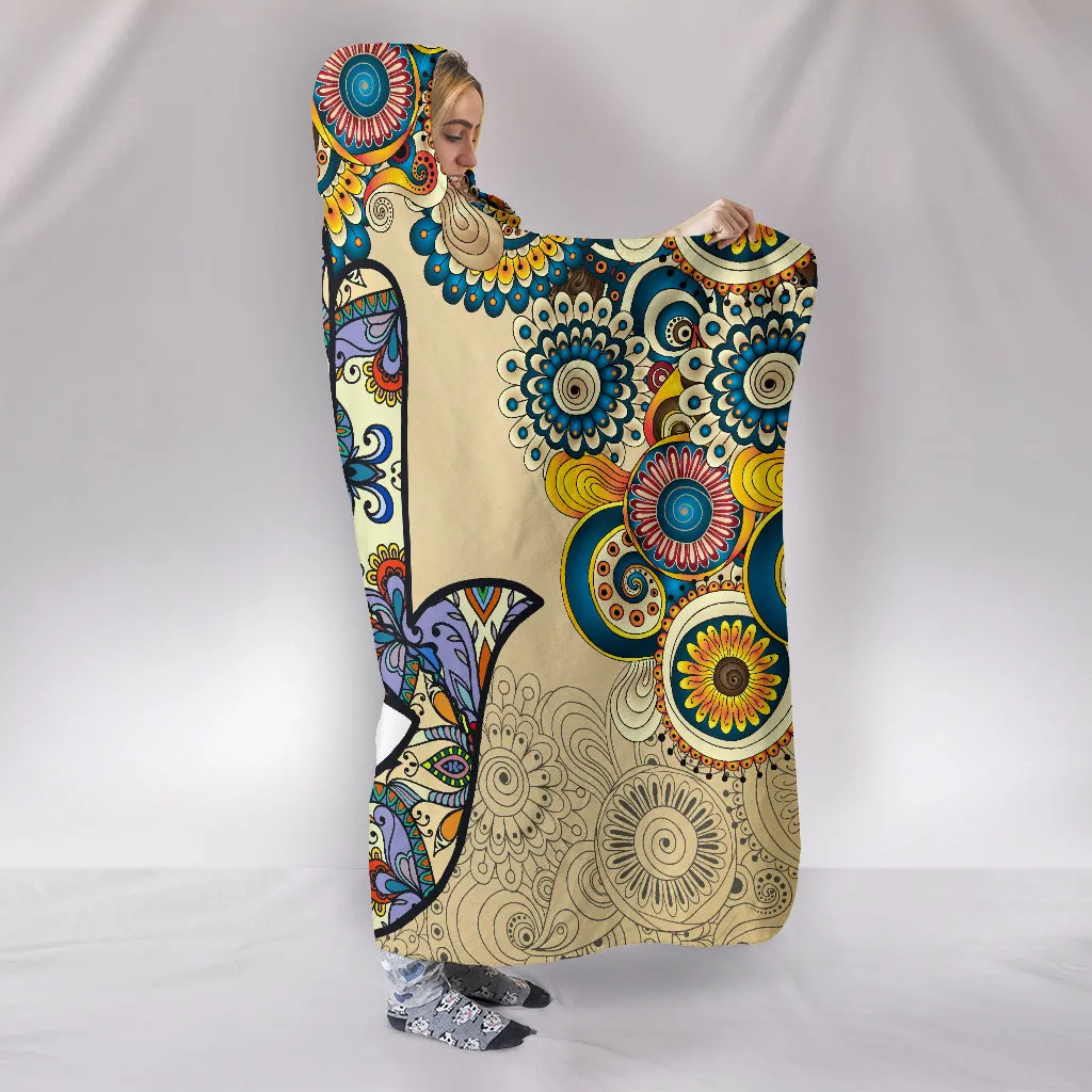 Hamsa Hand Hooded Blanket