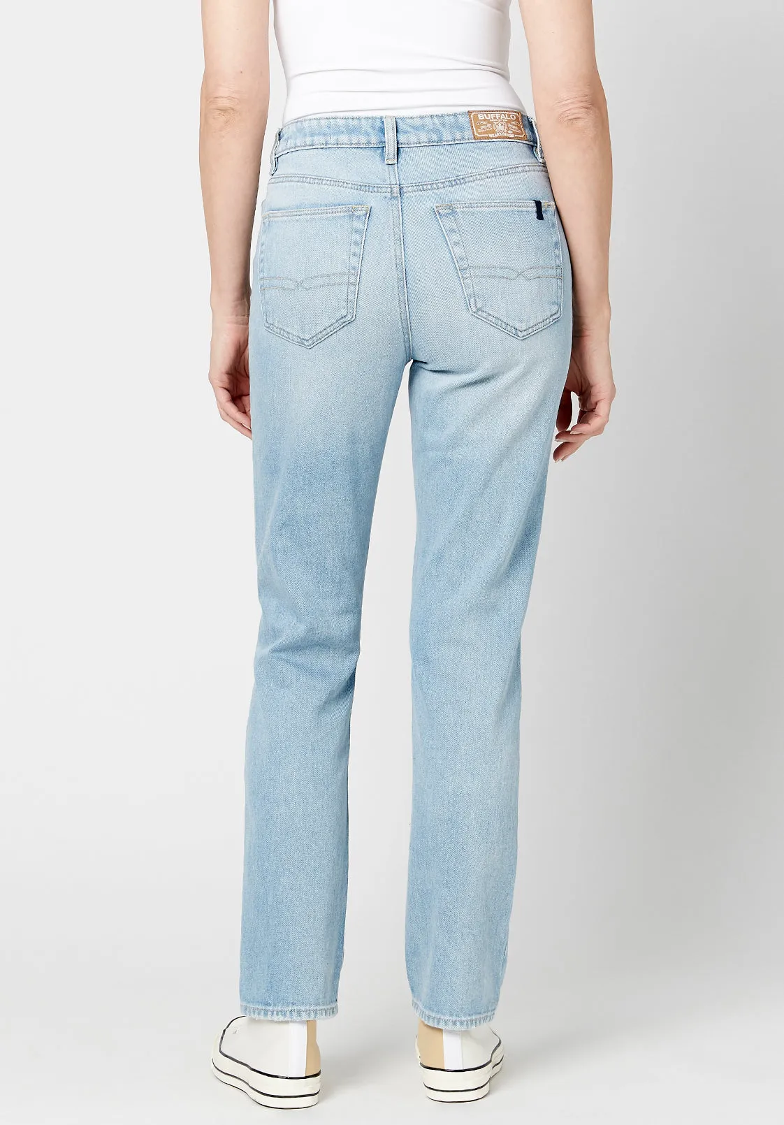 High Rise Straight Jayden Women's Jeans in Light & Soft Blue - BL15837