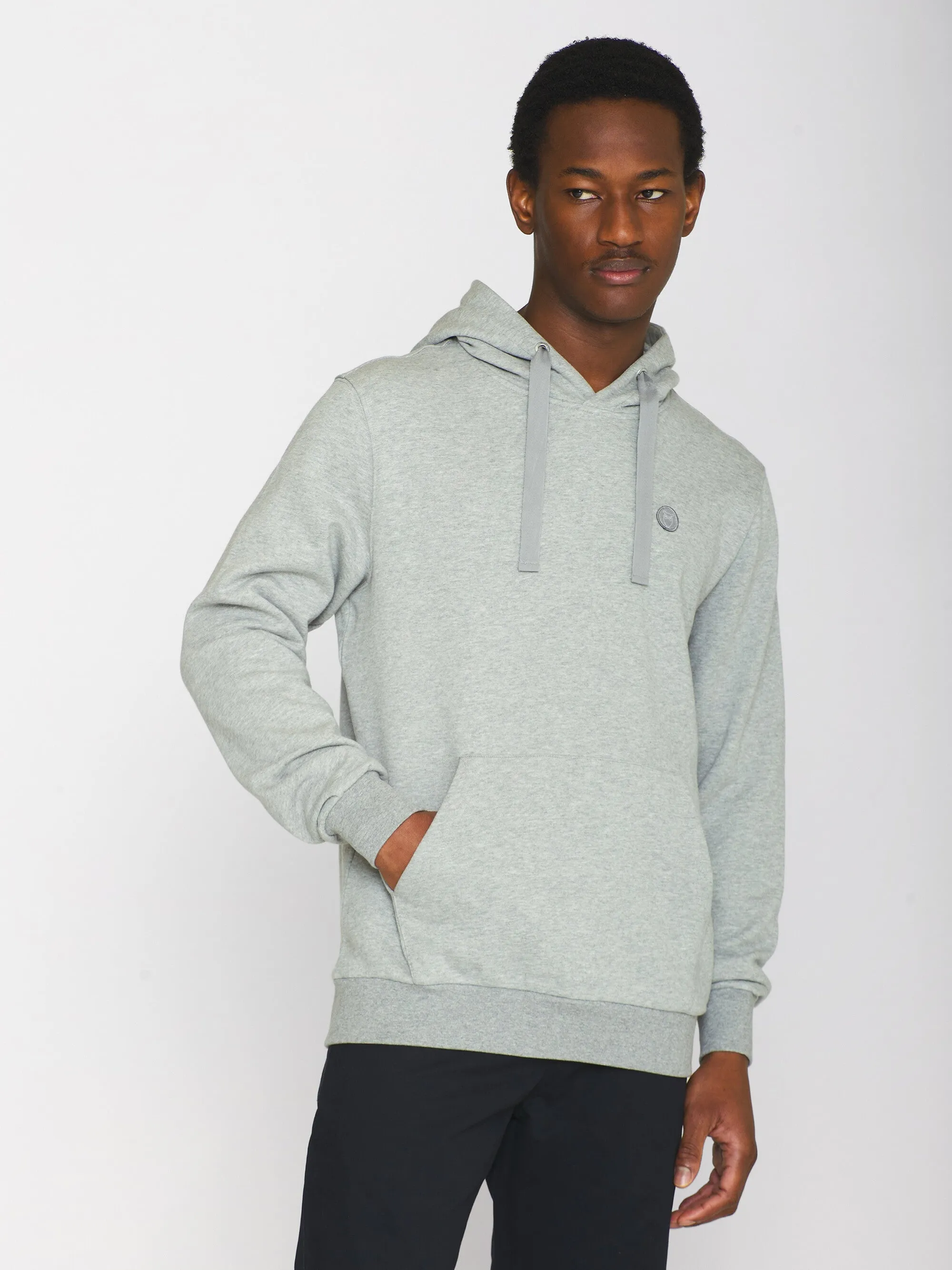 Hood basic badge sweat - Grey Melange