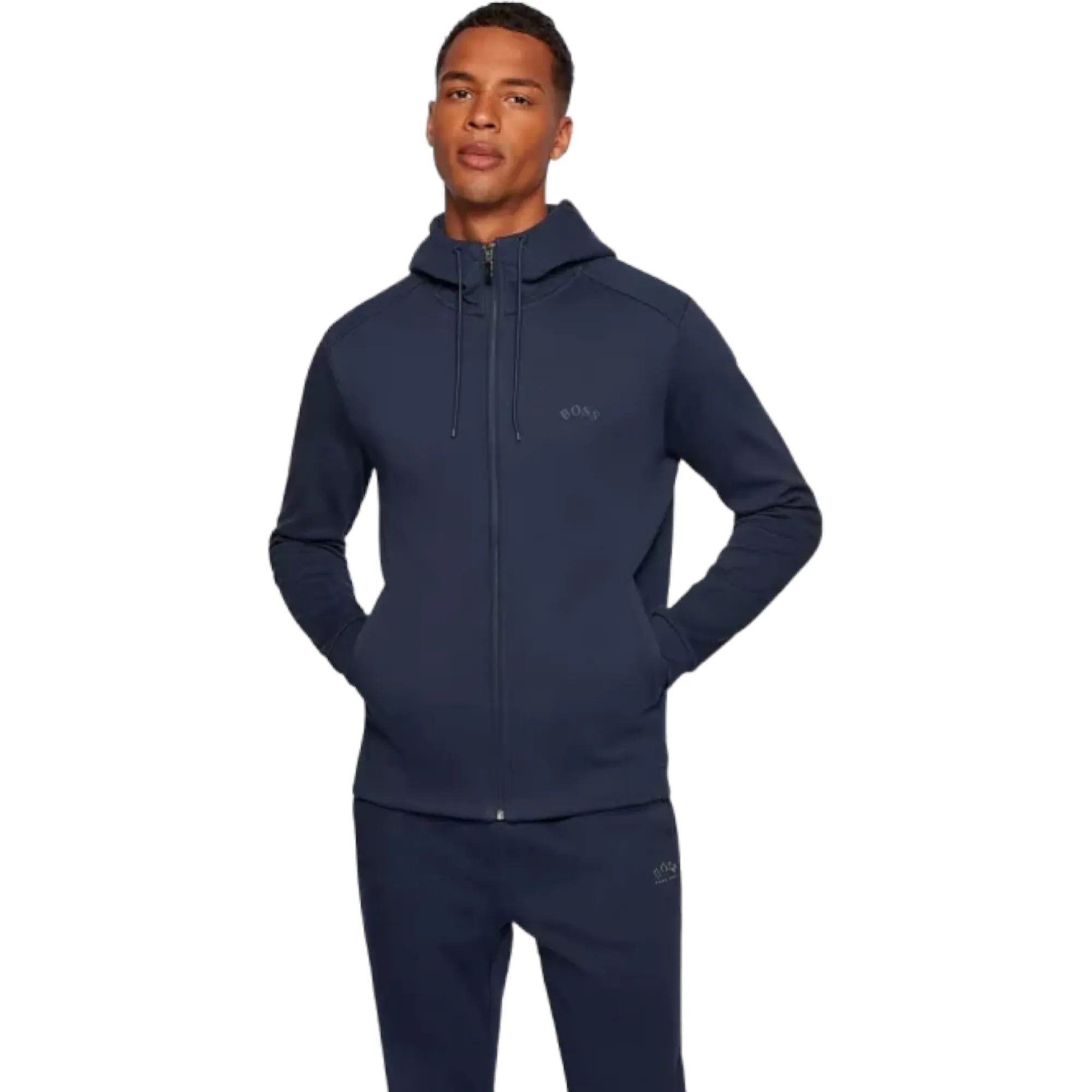 Hugo Boss Saggy Zipped Hoodie - Navy