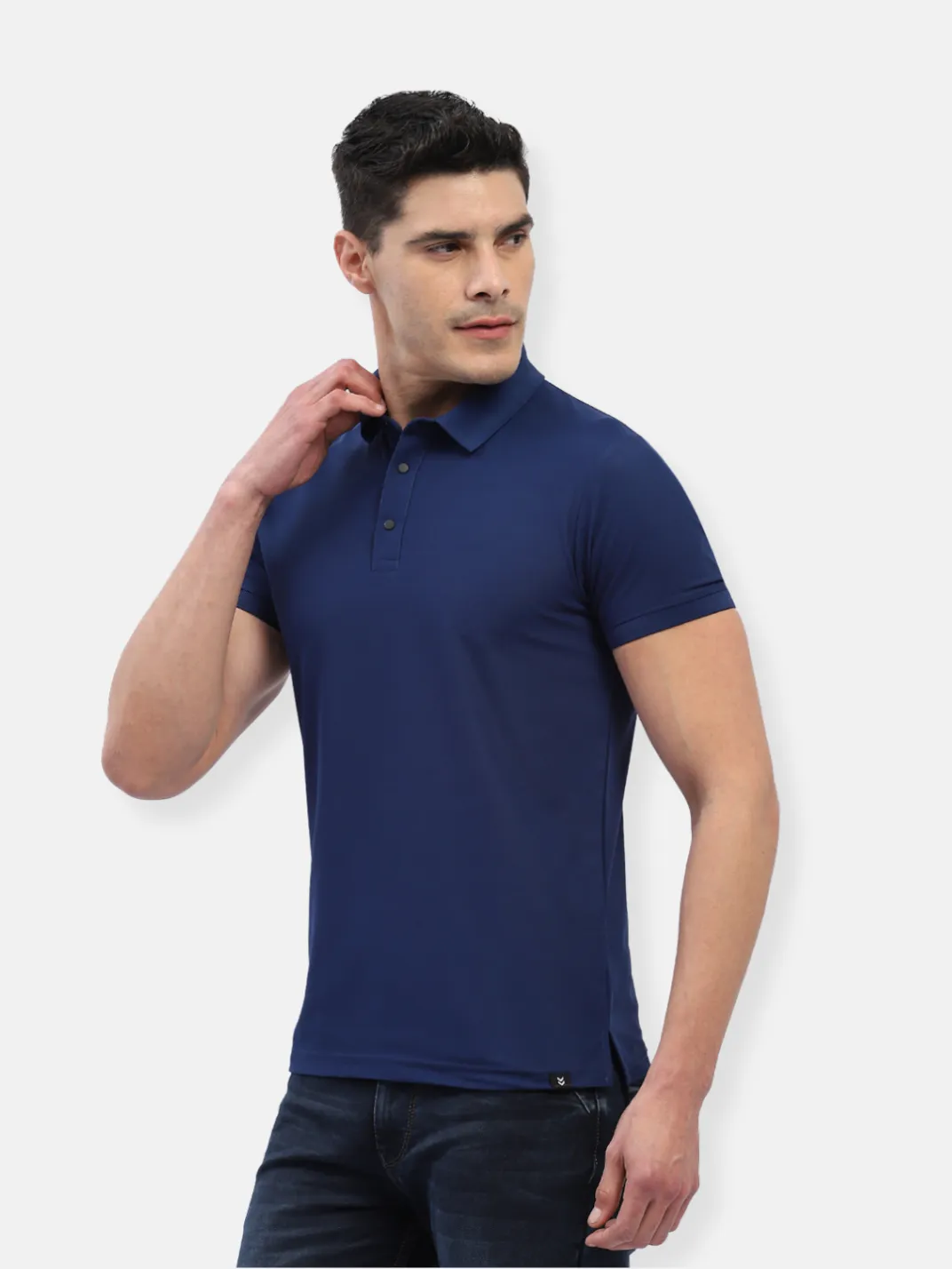 Hummel Jaye Men Blue B2B Poly Polo