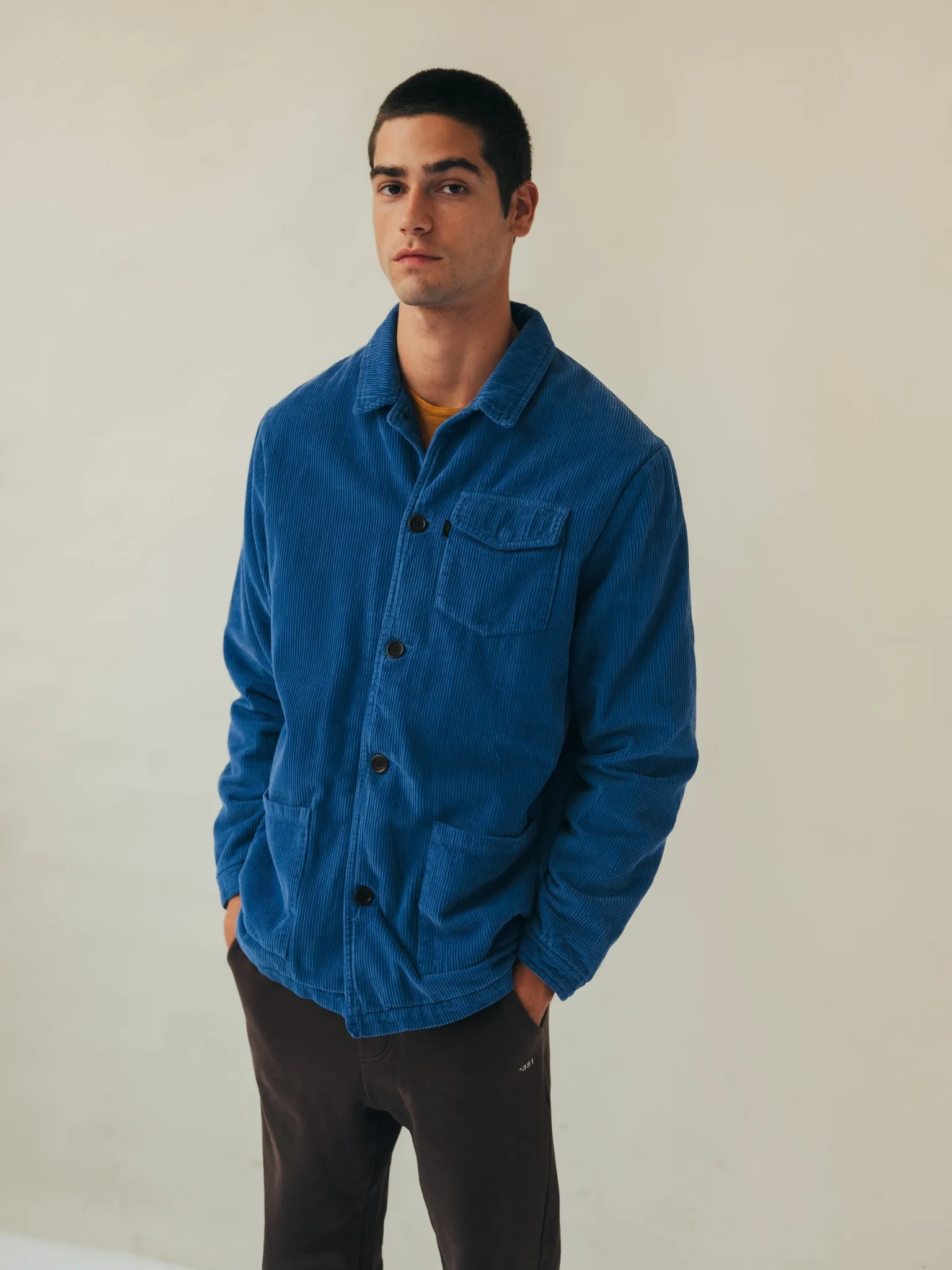 JACKET CORDUROY STEEL BLUE