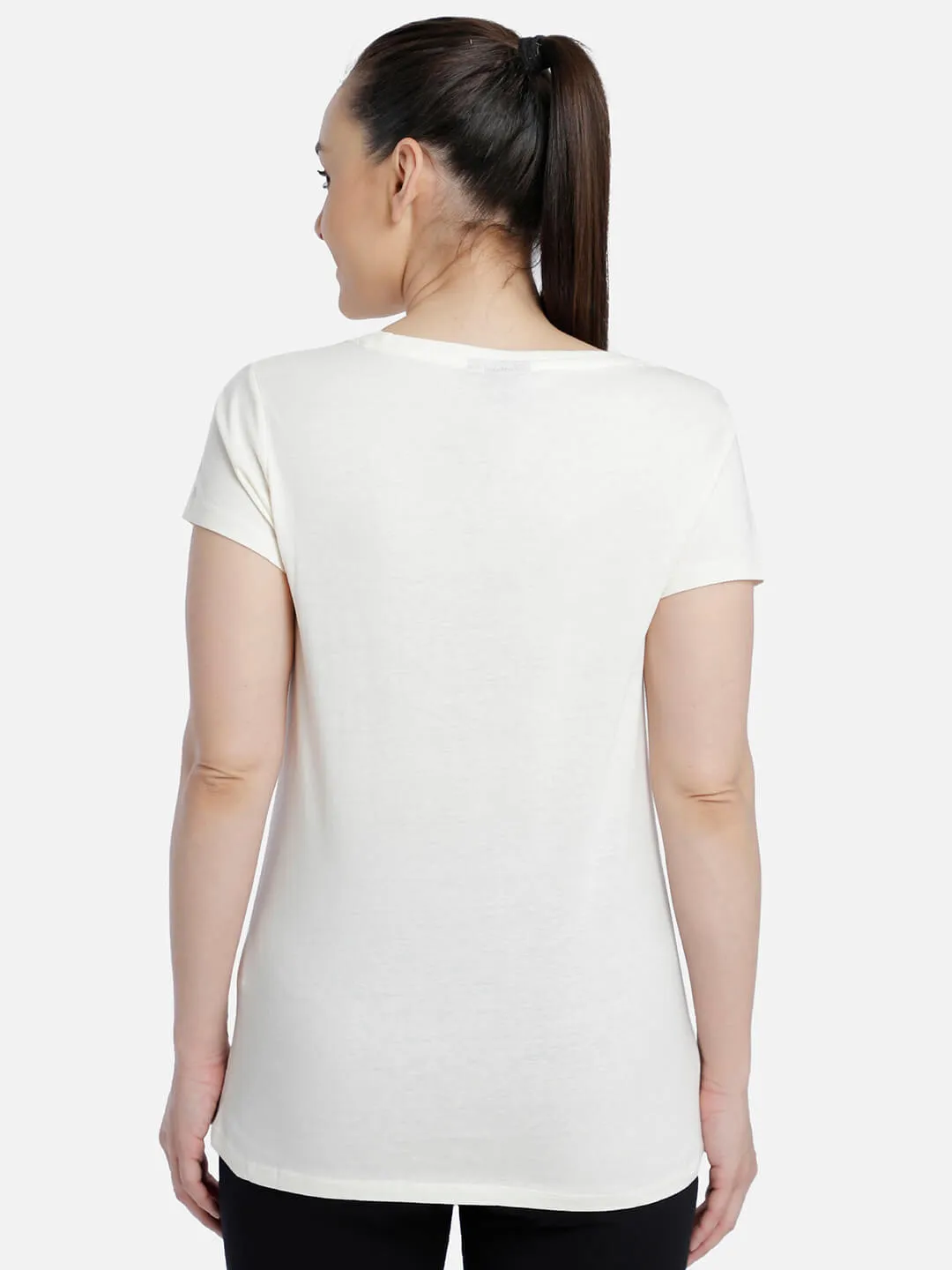 Jade Women Cotton White T-Shirt