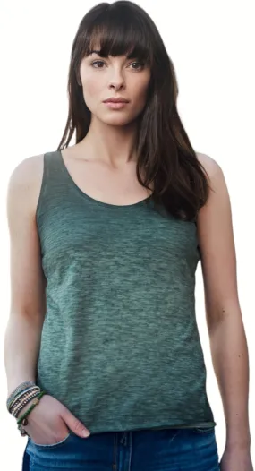 JAN 8017 ― Damen Bio-Baumwolle Flammgarn Tank Top - Olive Grün