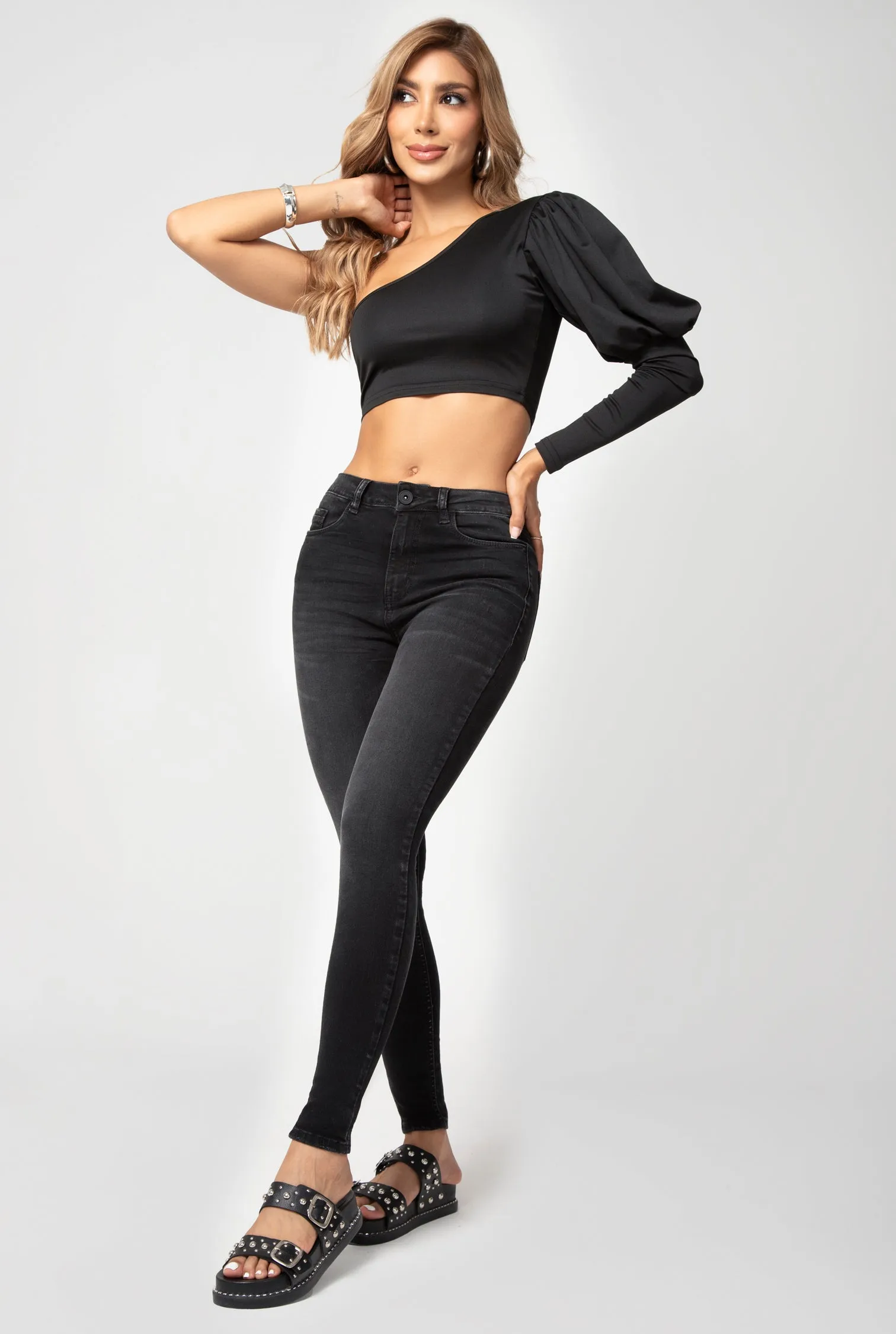 JEAN DAMA SKINNY NEGRO RF 9732