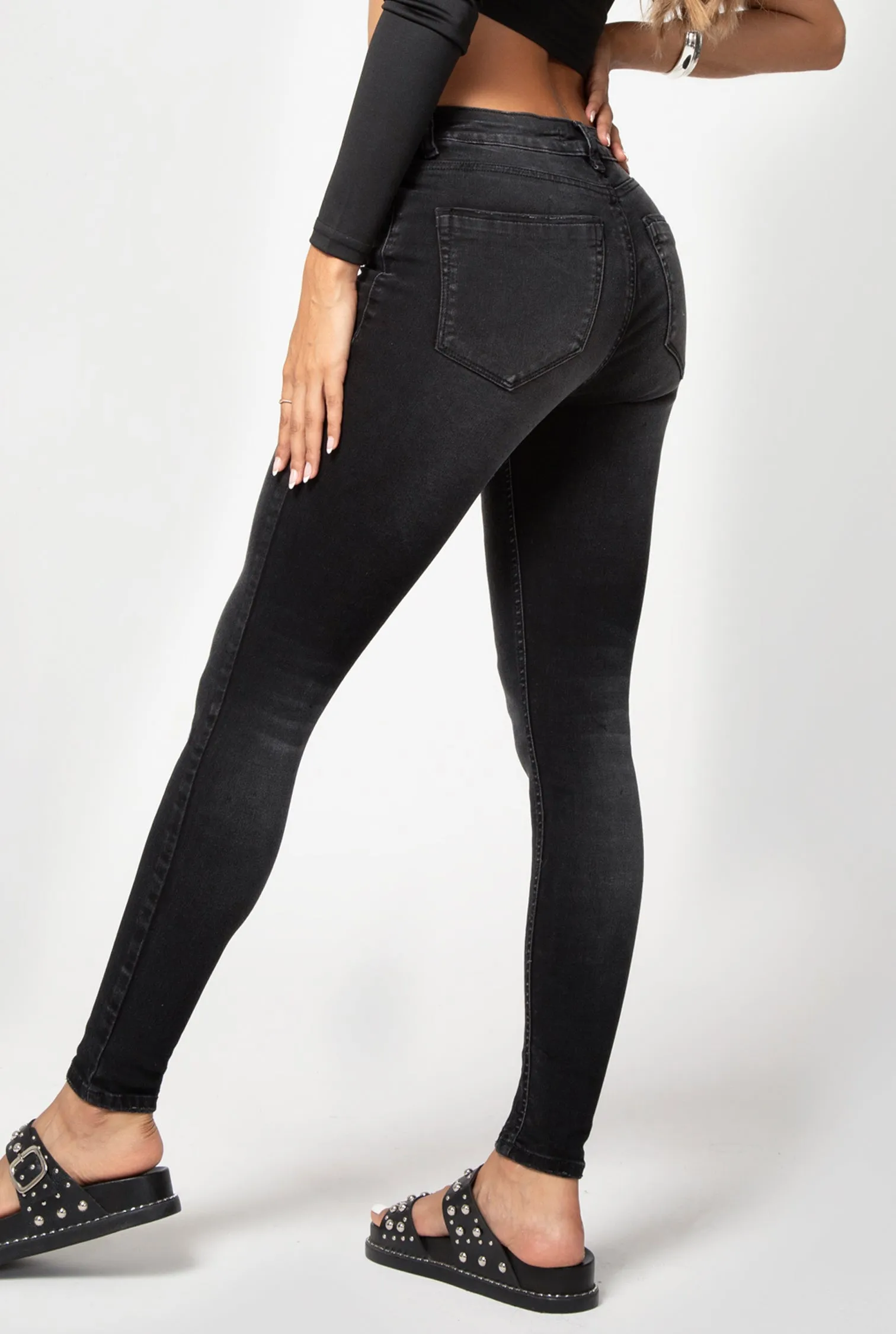 JEAN DAMA SKINNY NEGRO RF 9732