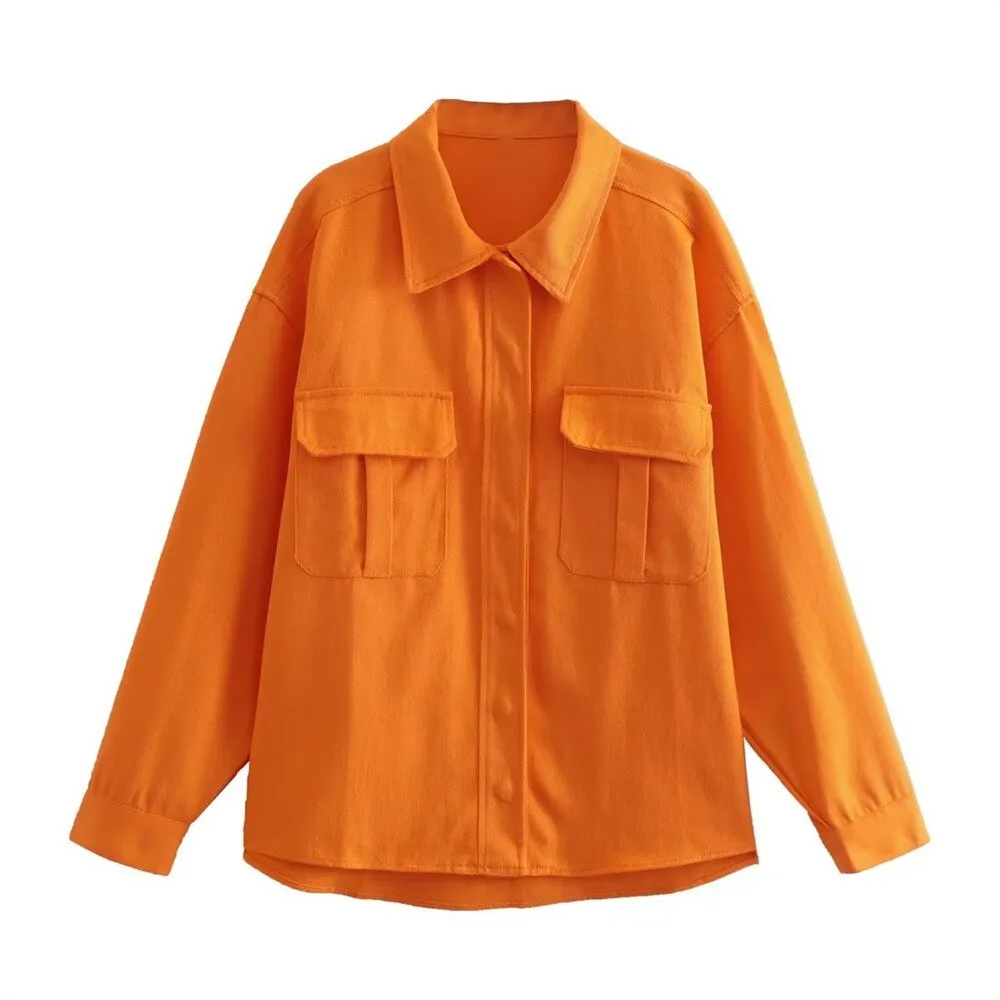 Jera Orange Denim Jacket