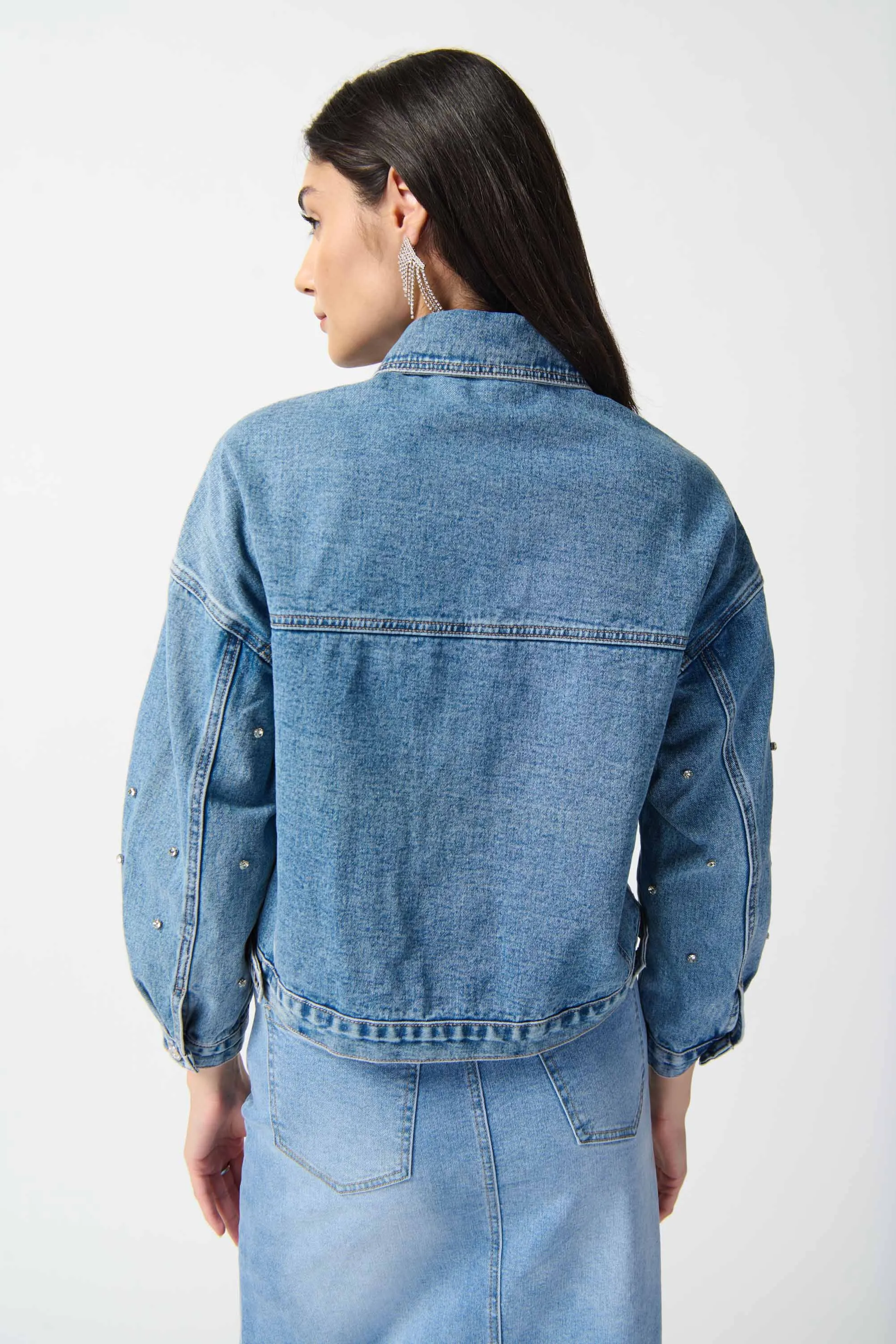 Joseph Ribkoff - 242917 Embellished Denim Jacket