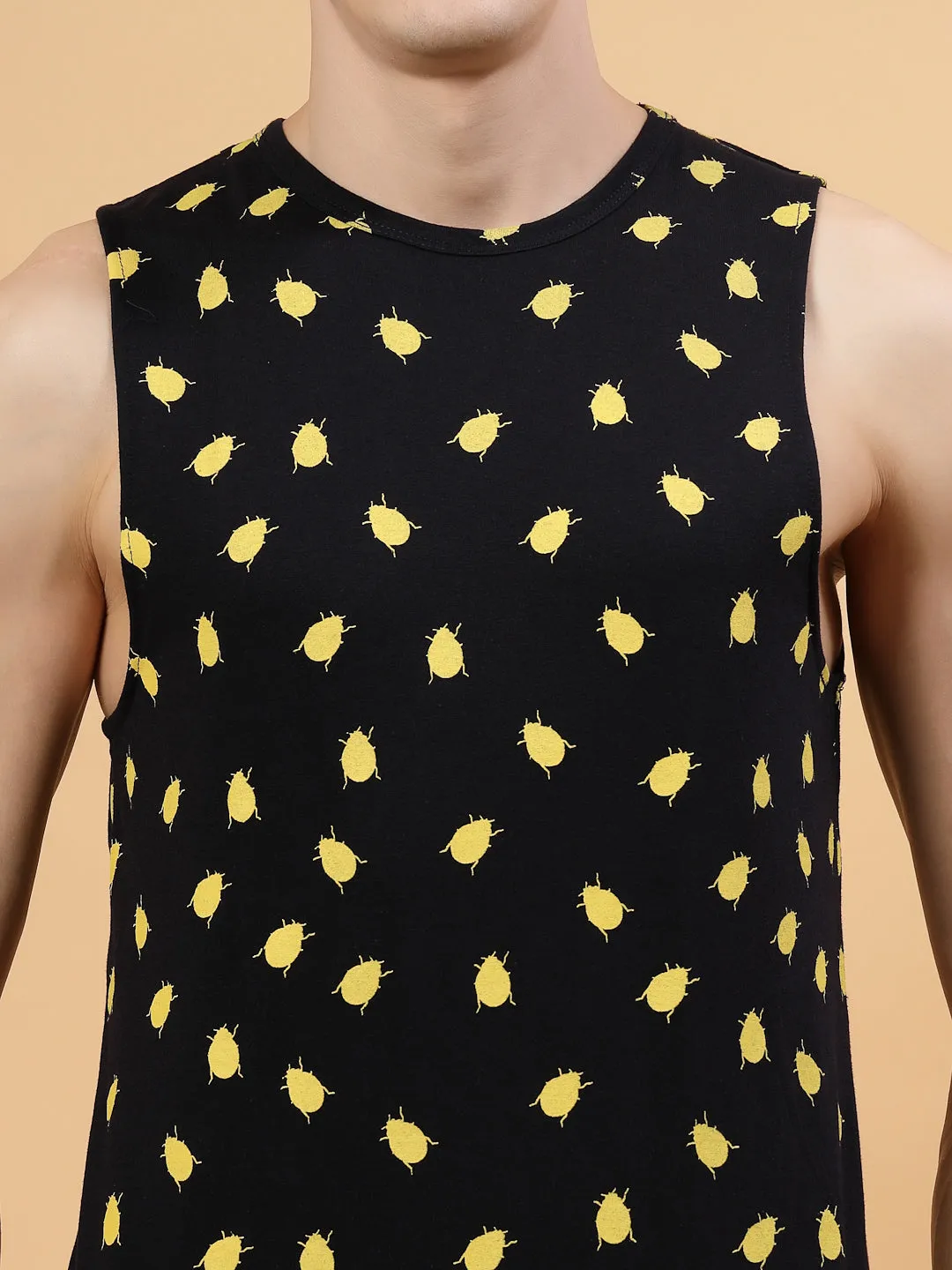 Jungle Print Men's Vest T-Shirt