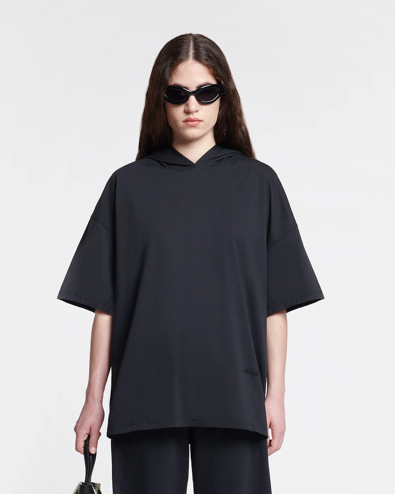 Kacper - Cotton-Jersey Hooded T-Shirt - Black