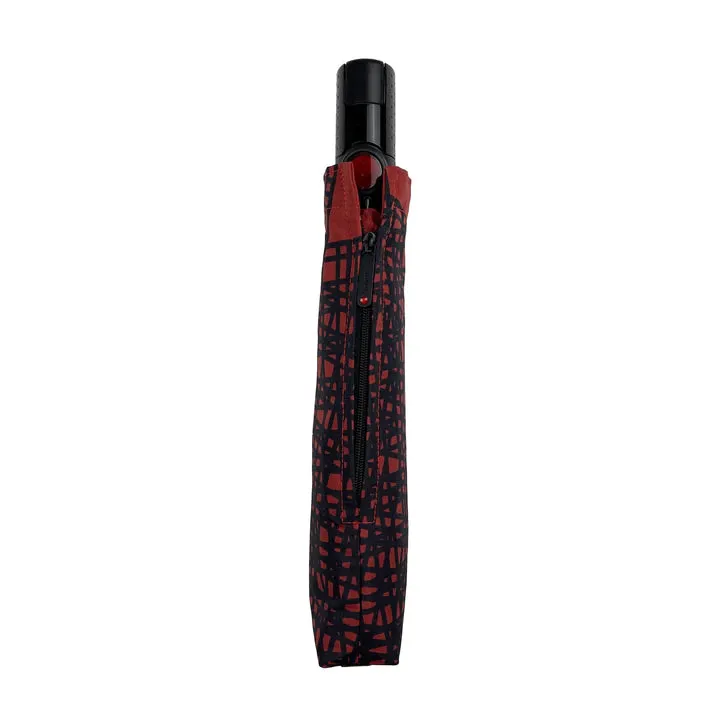 Knirps x NUNO Umbrella: "Happa" (Black on Red)