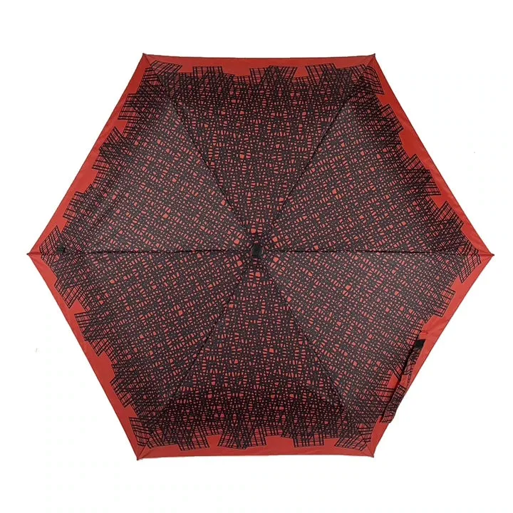 Knirps x NUNO Umbrella: "Happa" (Black on Red)