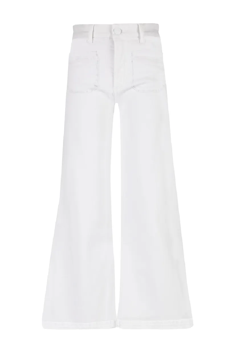 KUT: Meg Front Pocket High Rise Wide Leg - White