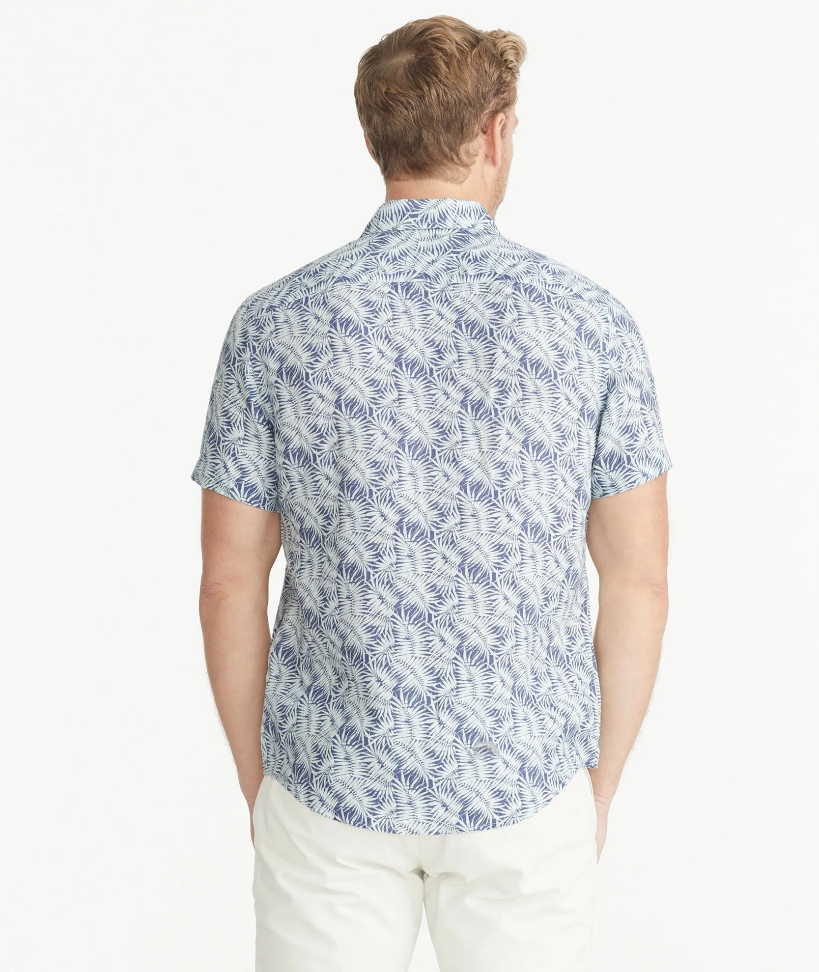 Linen Printed Short-Sleeve Driscoll Shirt - FINAL SALE