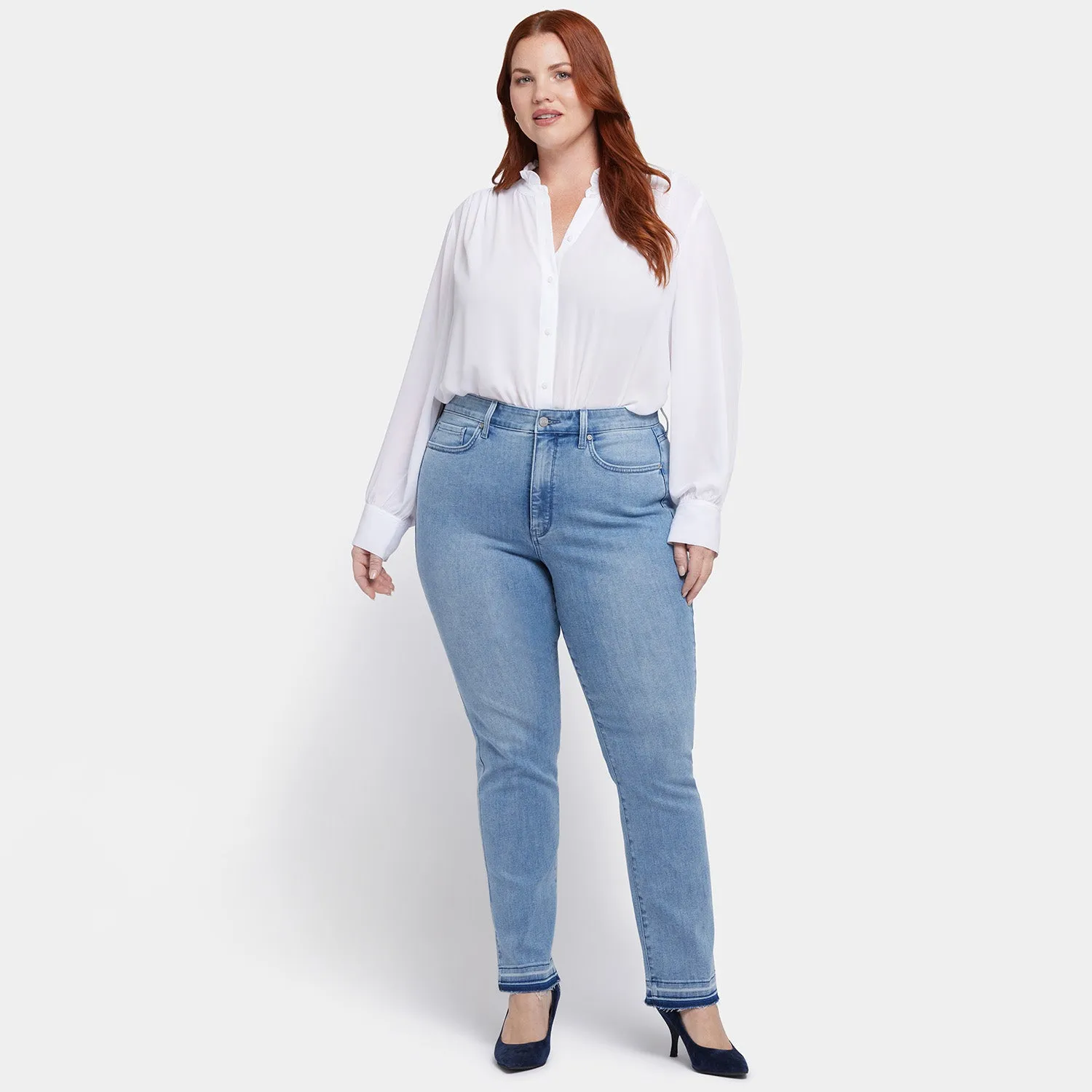 Marilyn Straight Jeans In Plus Size - Big Skies