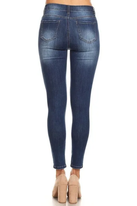 Mid-High Rise Ankle Skinny Enjeans - Med