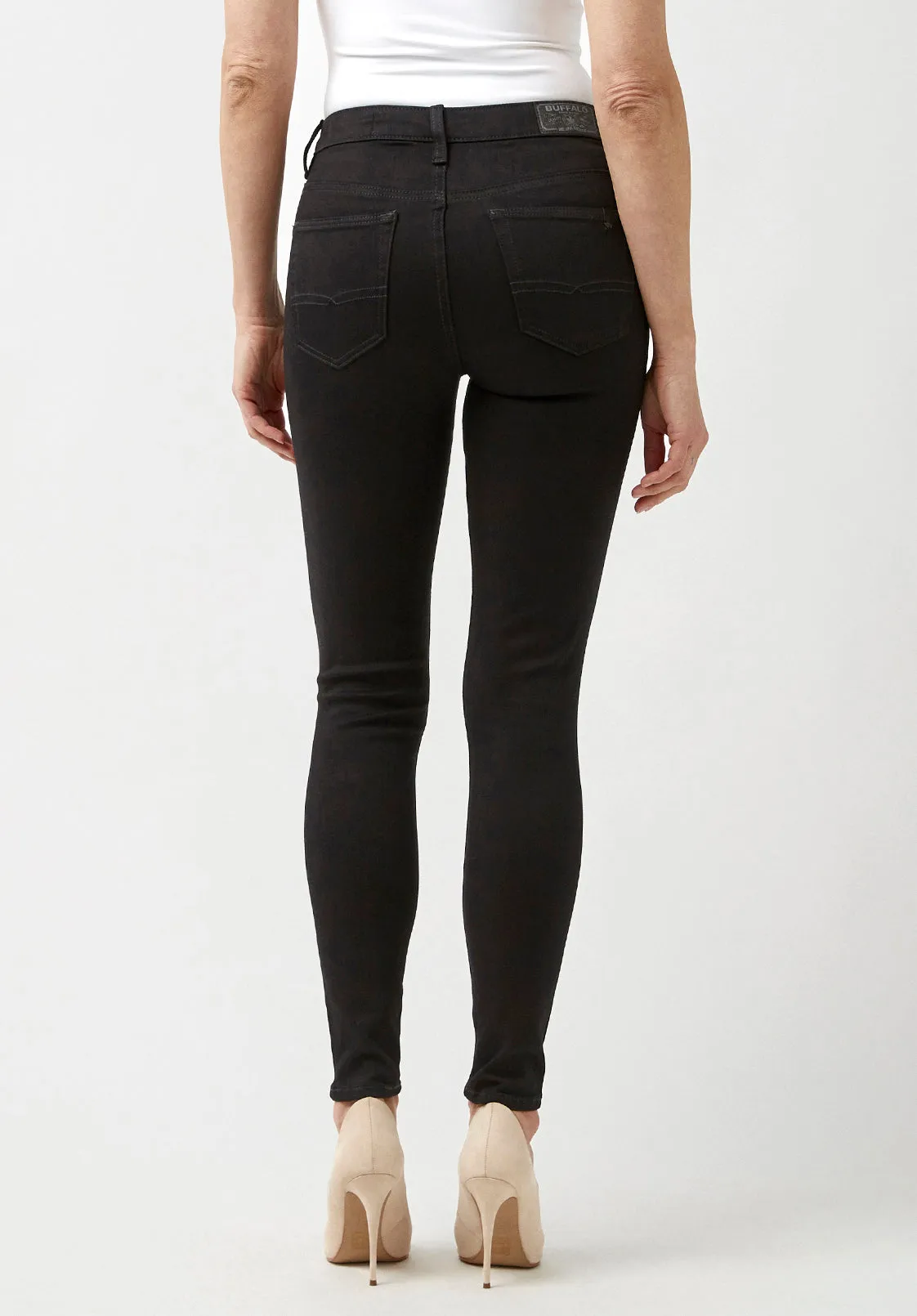 Mid Rise Skinny Alexa Women's Jeans in Black - BL15672