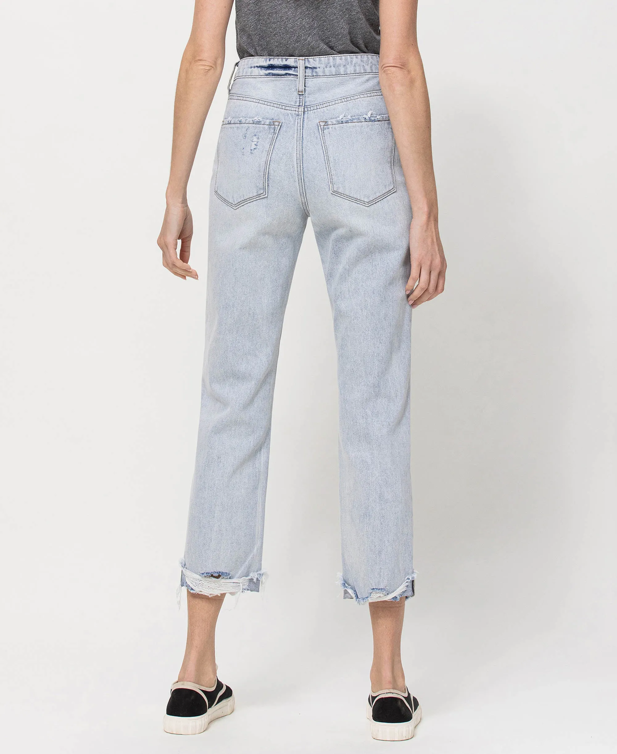 Minor Mishap - Super High Rise Relaxed Cuffed Straight Jeans