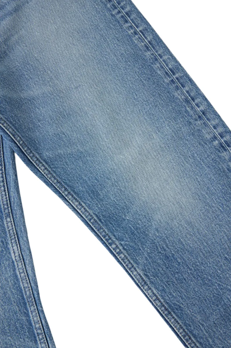 Moussy Denim Mabel Wide Straight Cropped Jeans
 in Blue