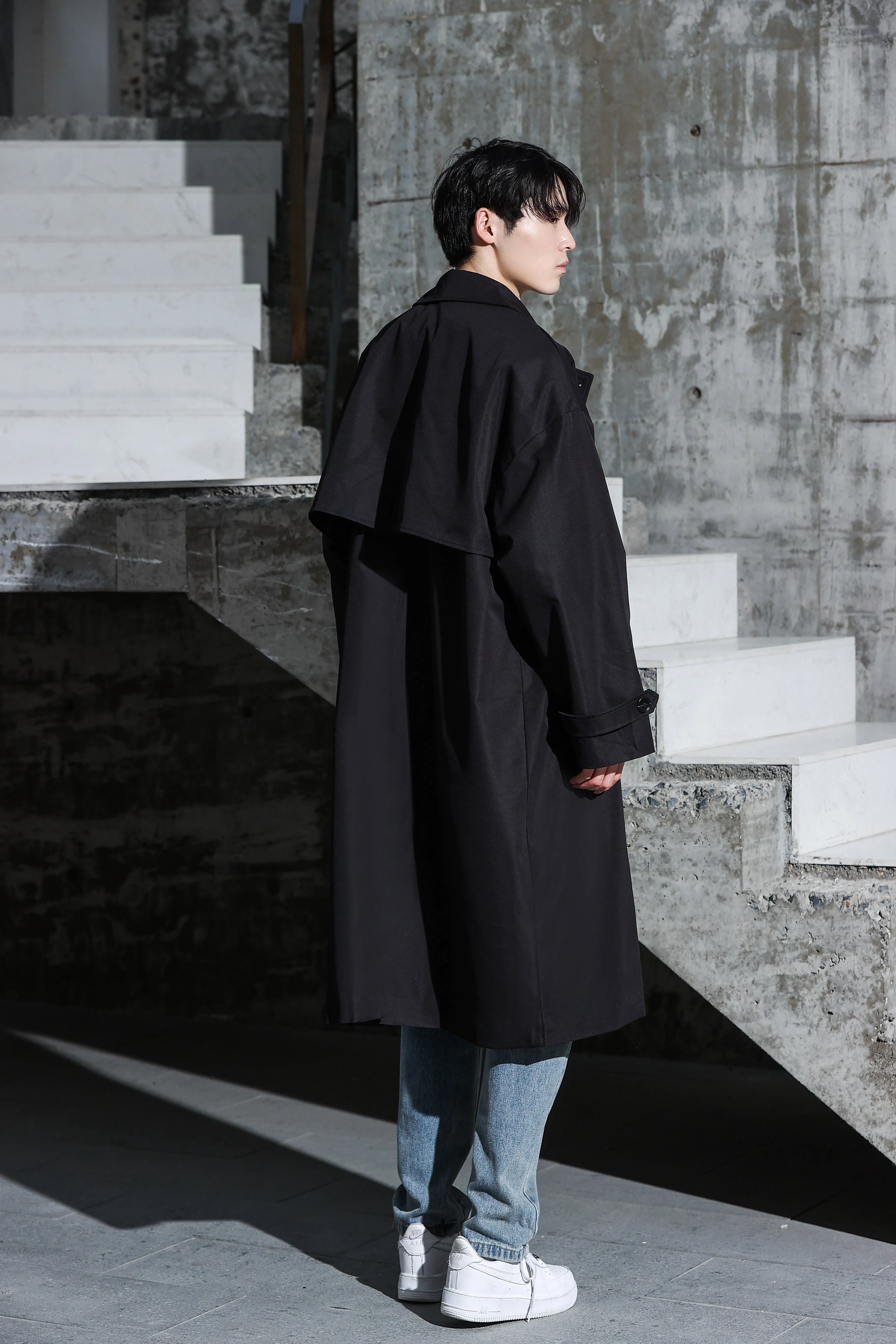 Oversized Long Trench Coat