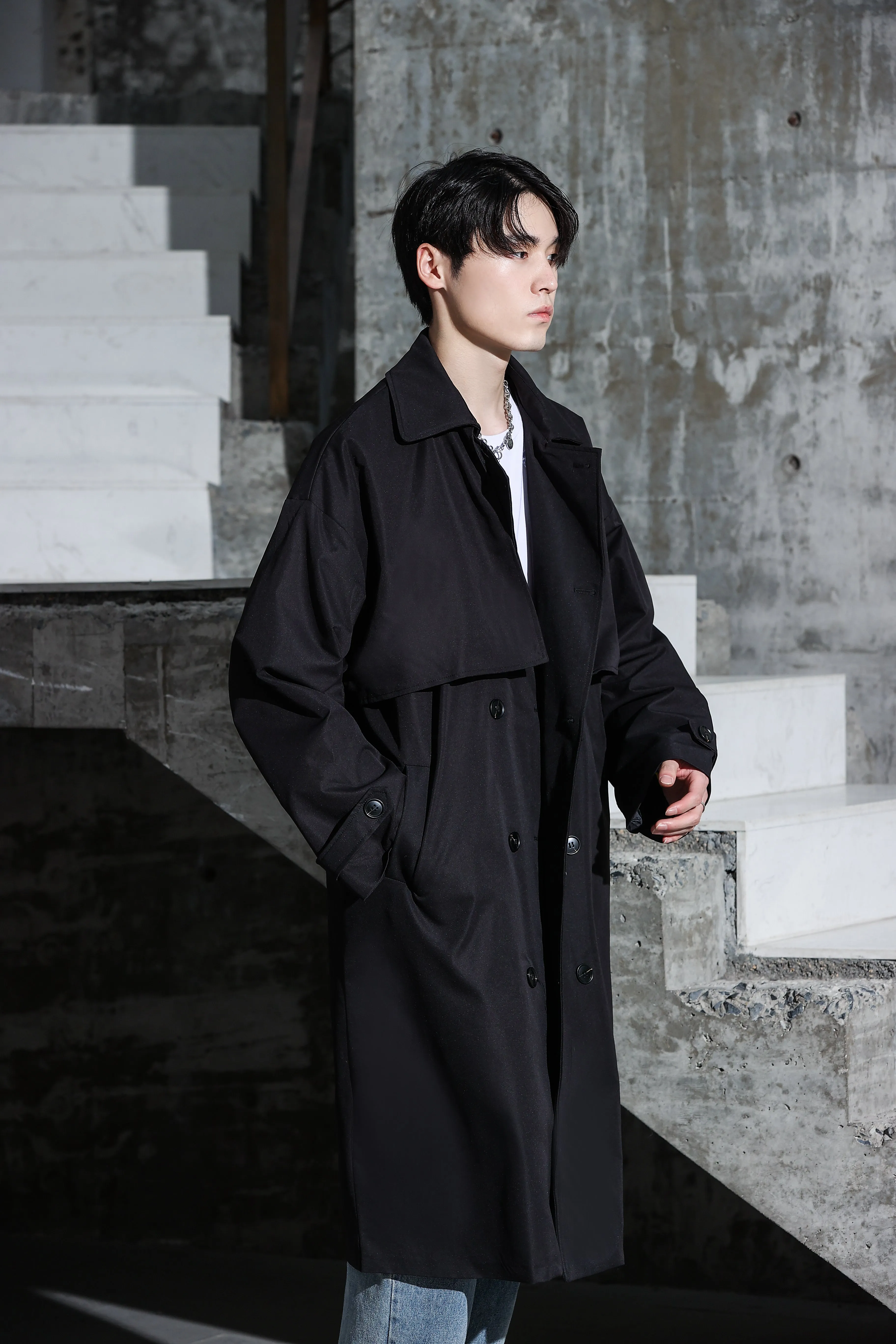 Oversized Long Trench Coat