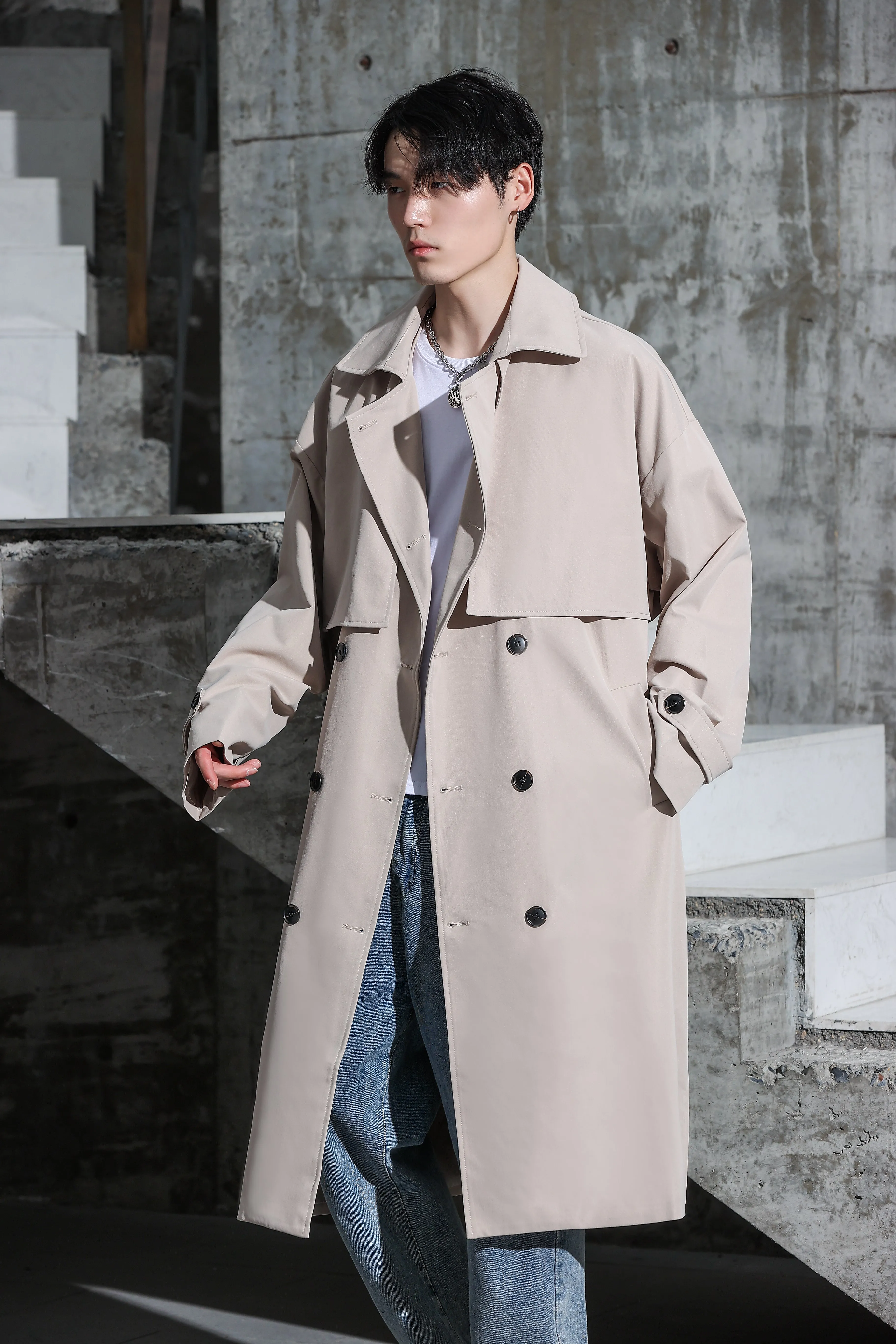 Oversized Long Trench Coat