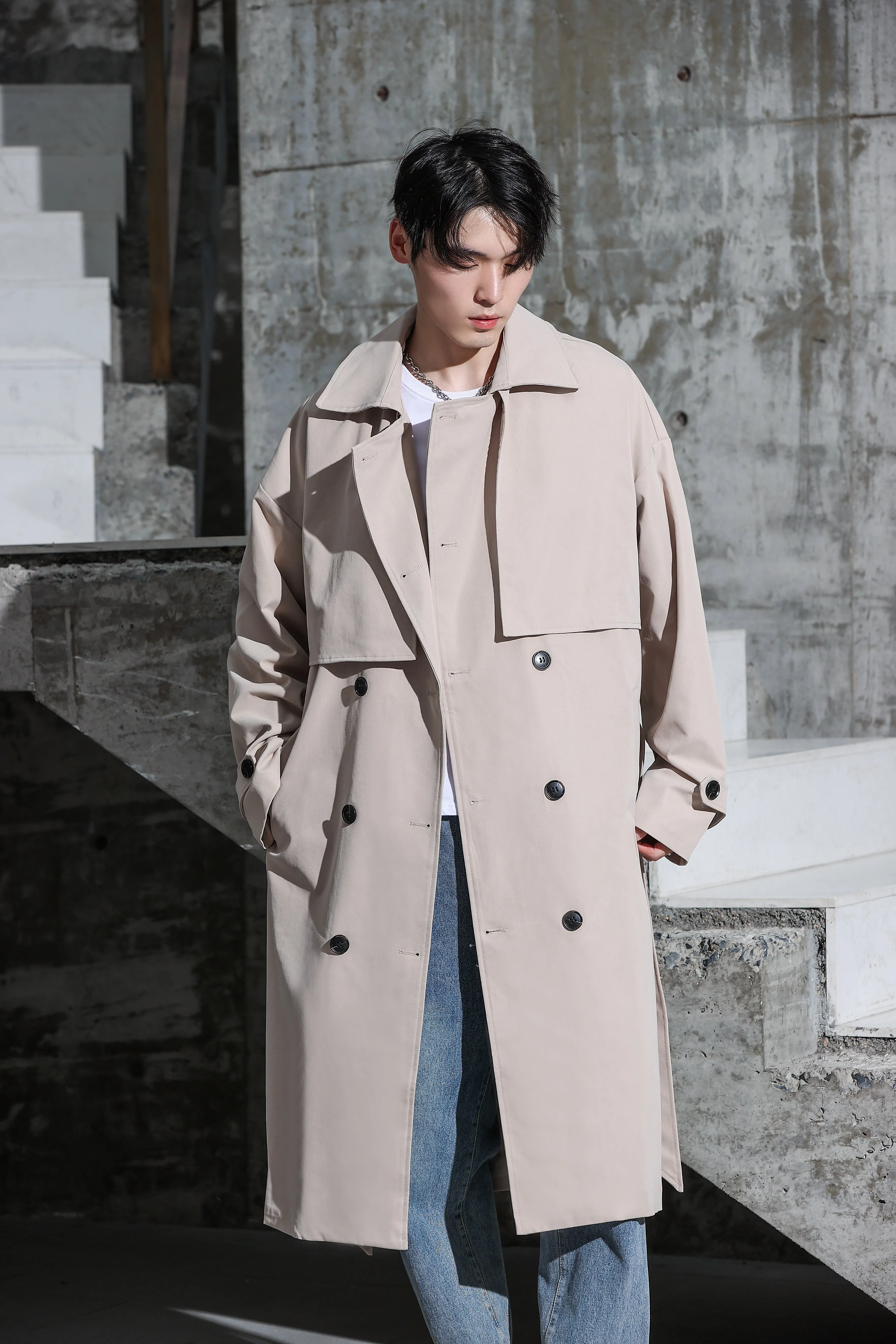 Oversized Long Trench Coat