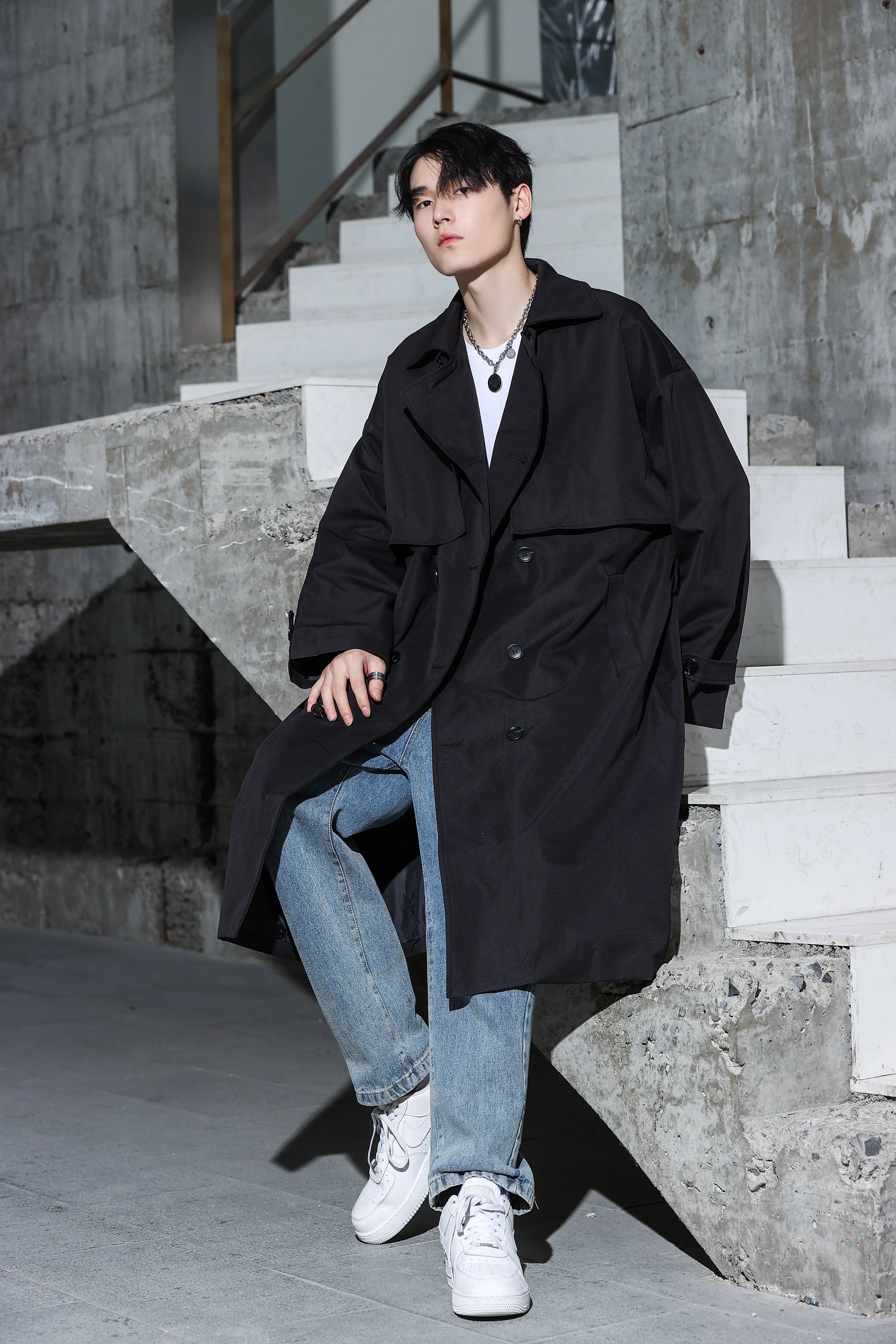 Oversized Long Trench Coat