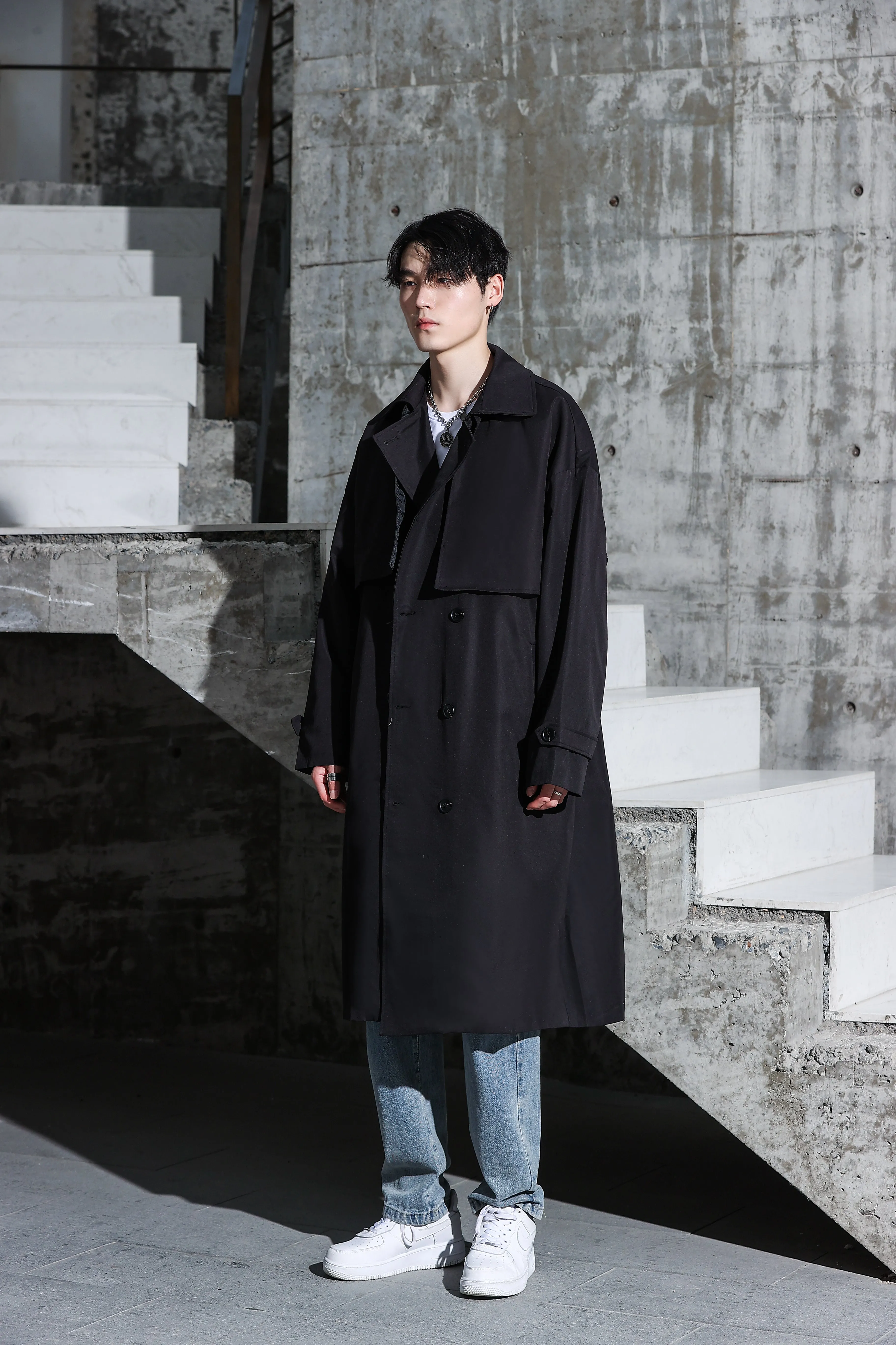 Oversized Long Trench Coat