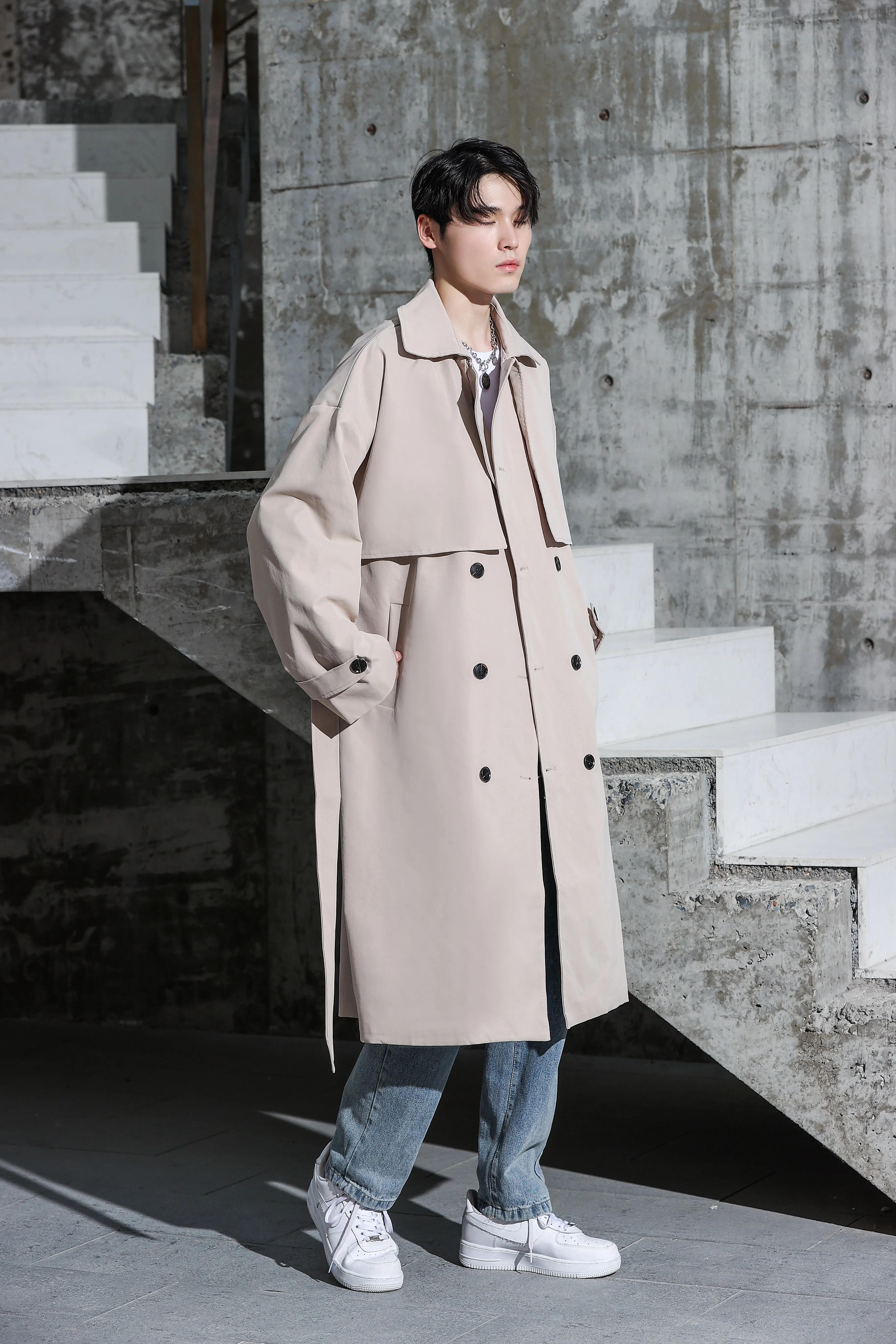 Oversized Long Trench Coat