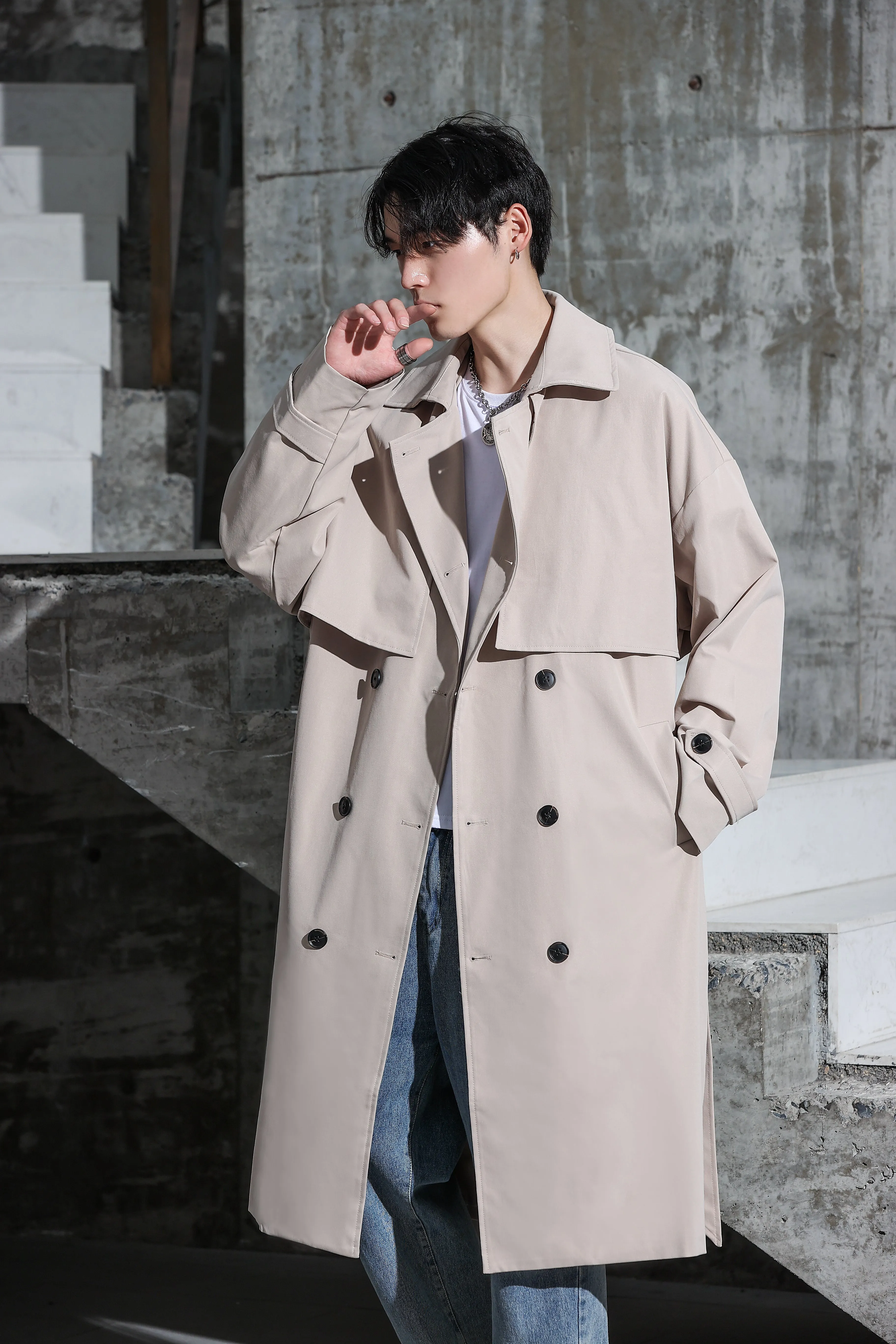 Oversized Long Trench Coat