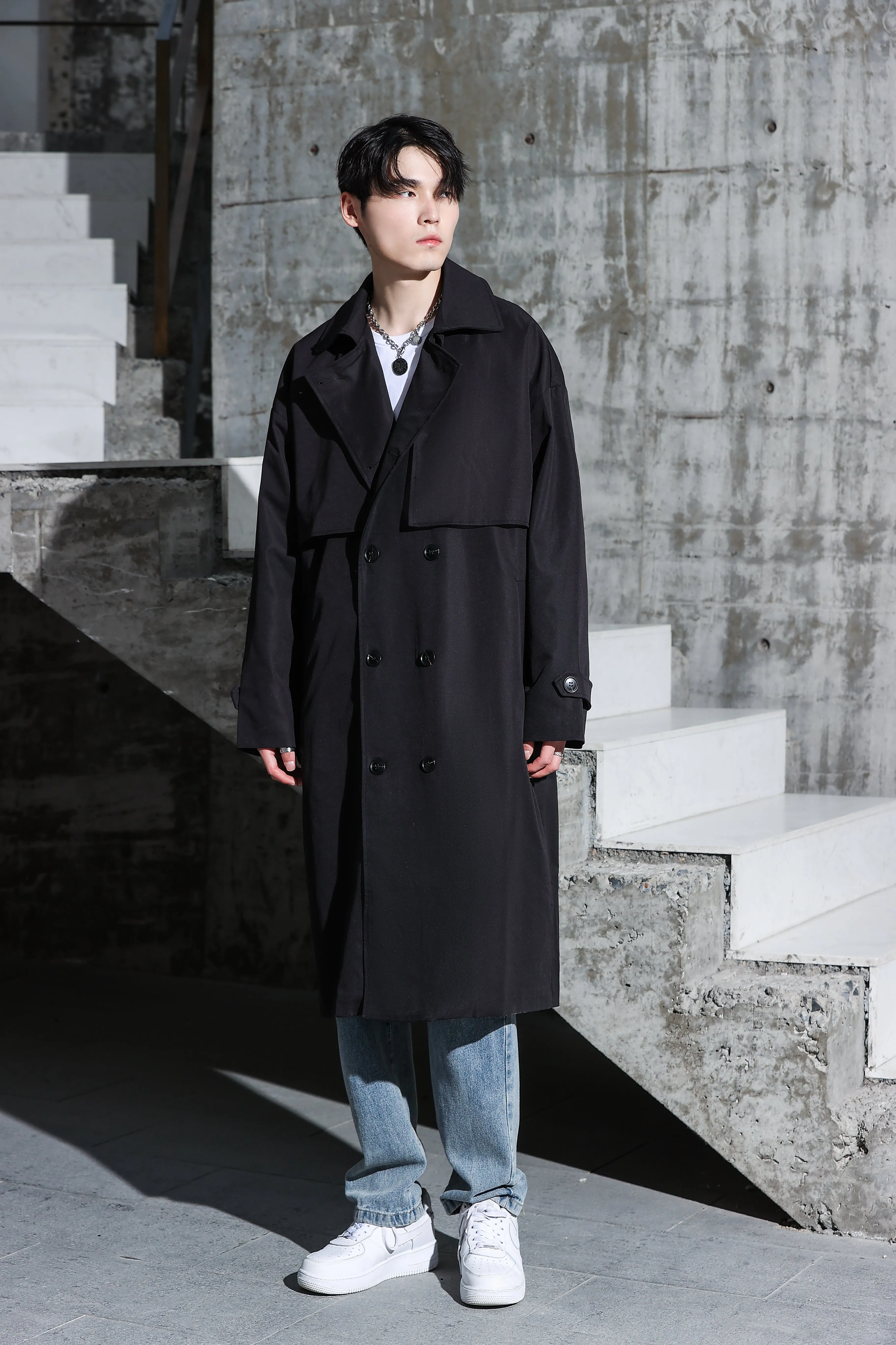 Oversized Long Trench Coat