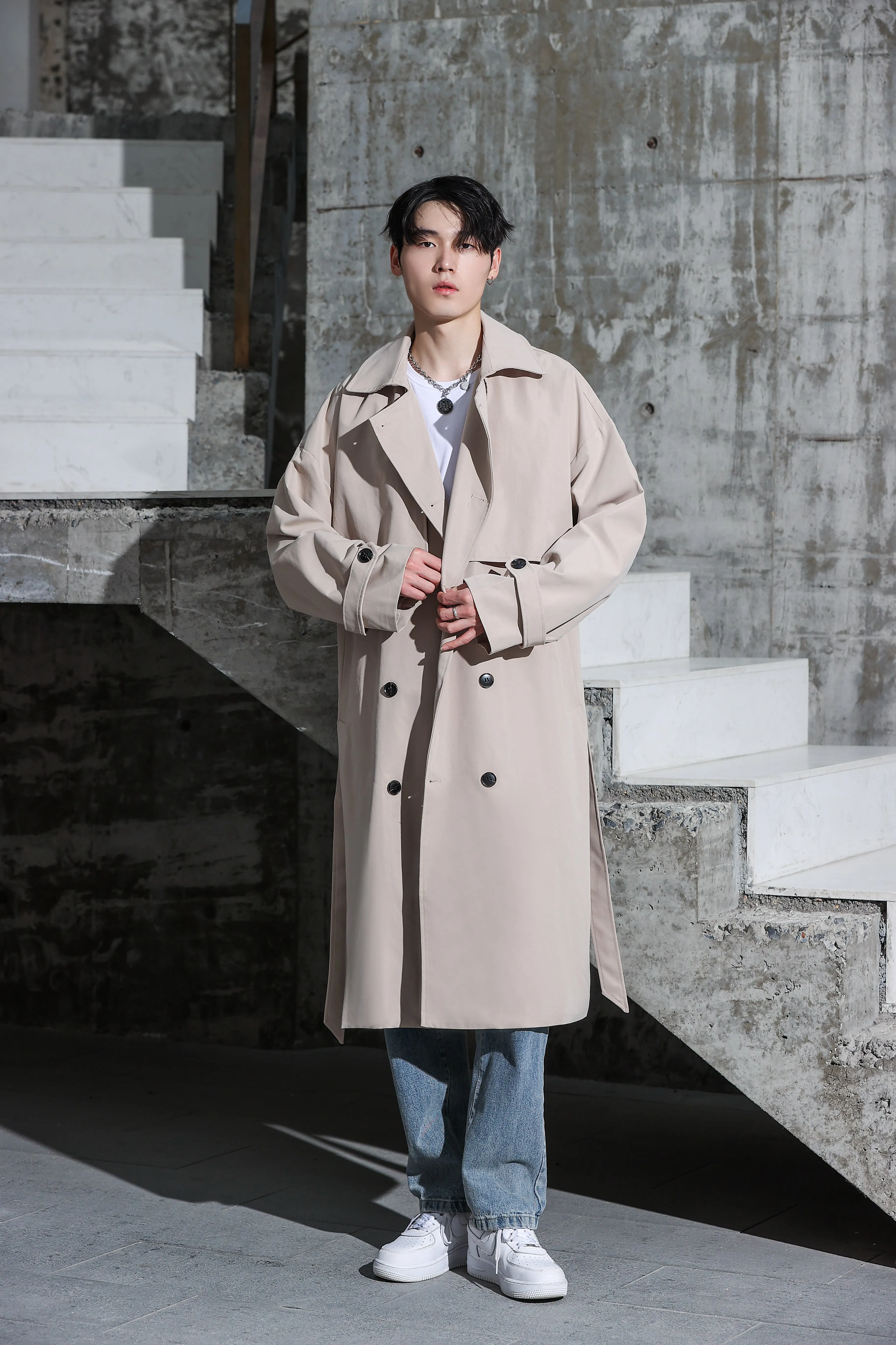 Oversized Long Trench Coat