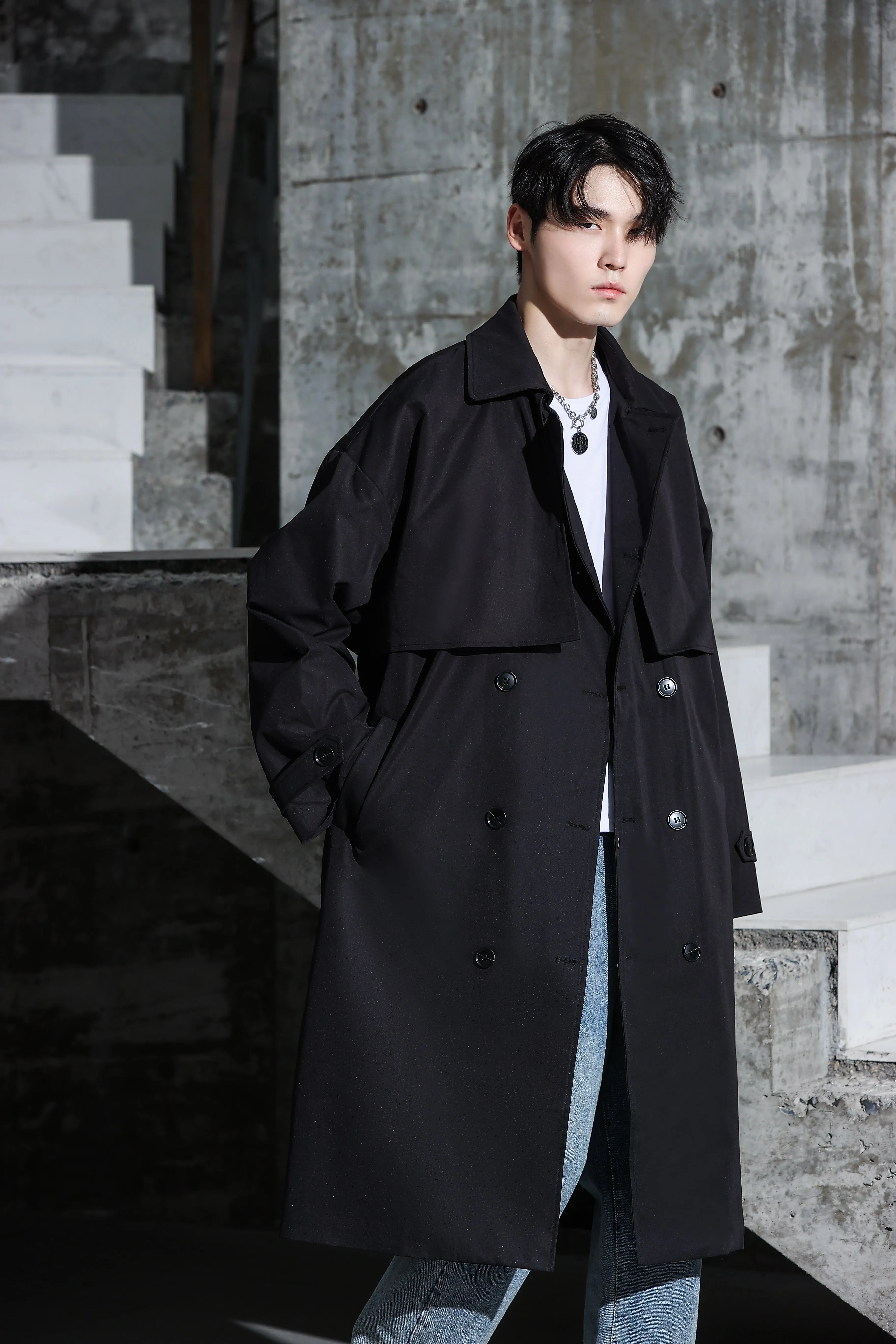 Oversized Long Trench Coat