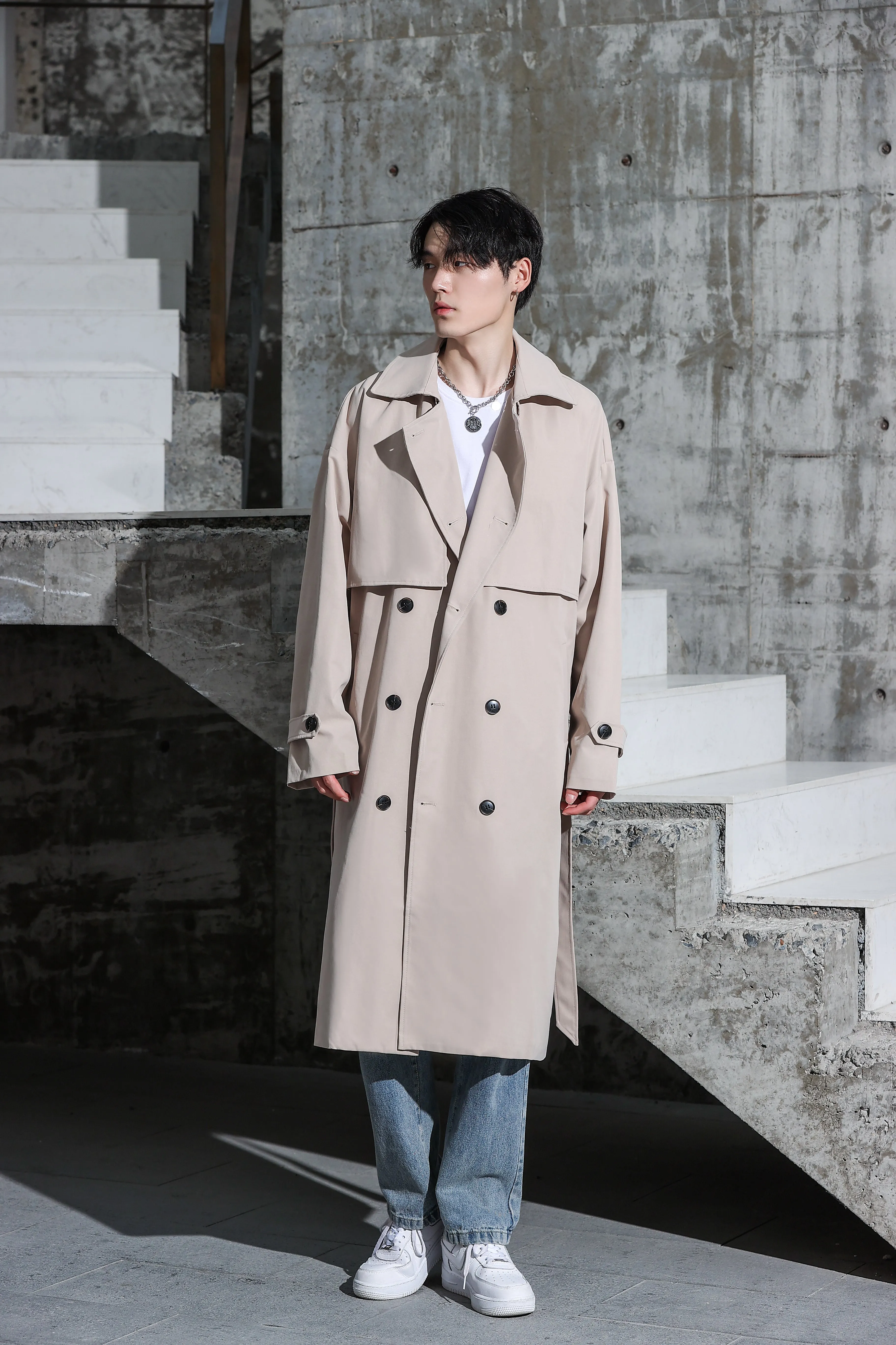 Oversized Long Trench Coat