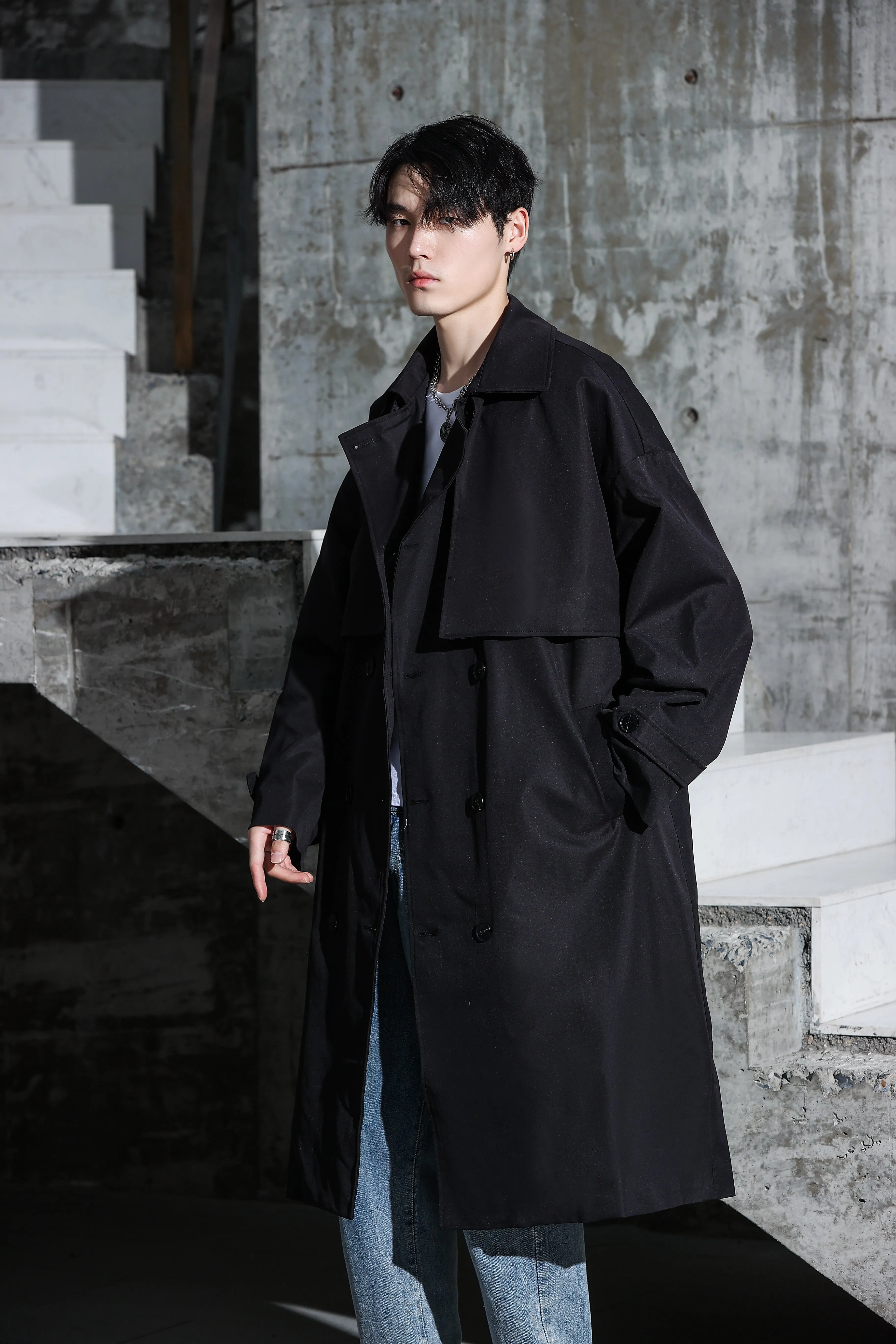 Oversized Long Trench Coat