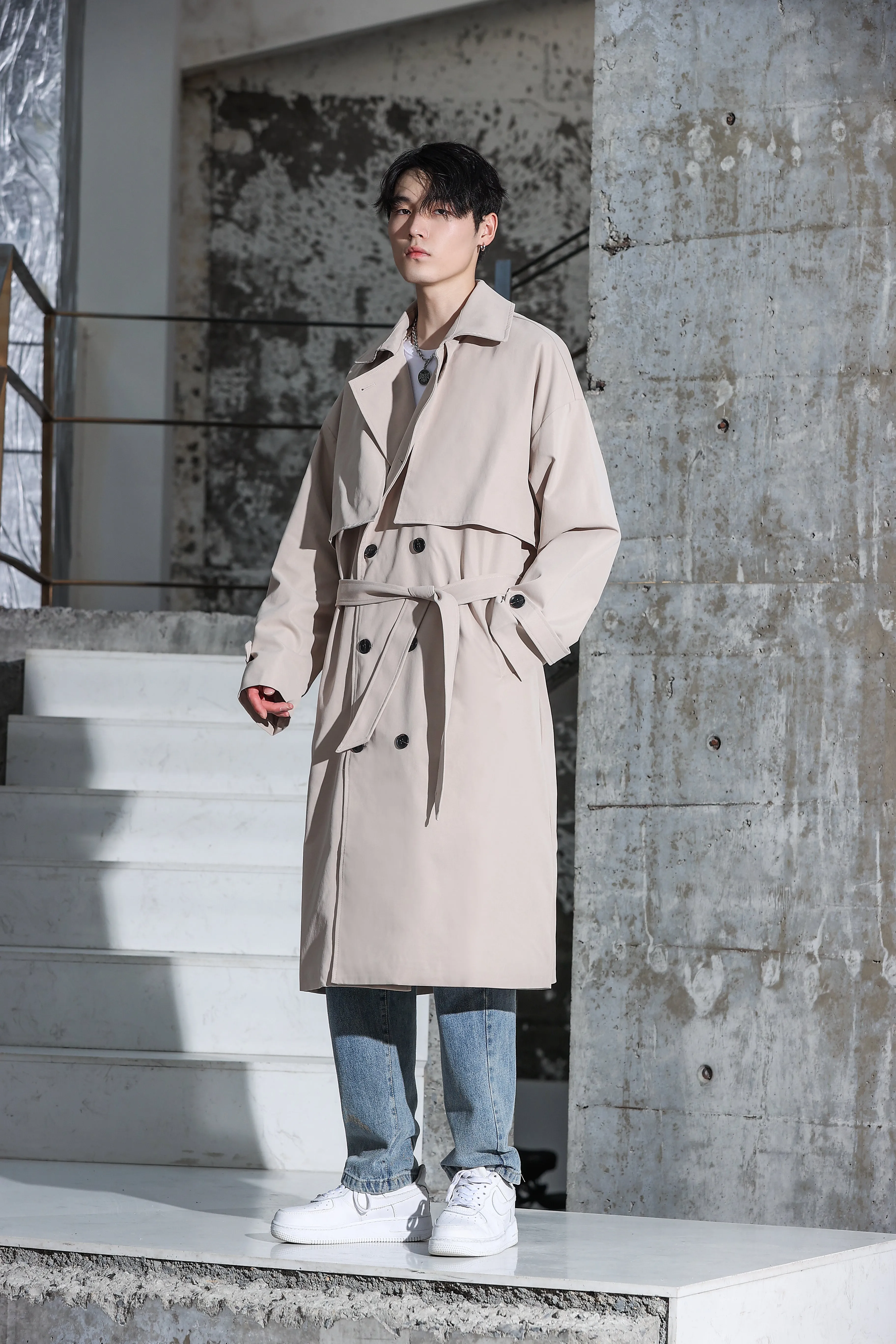 Oversized Long Trench Coat