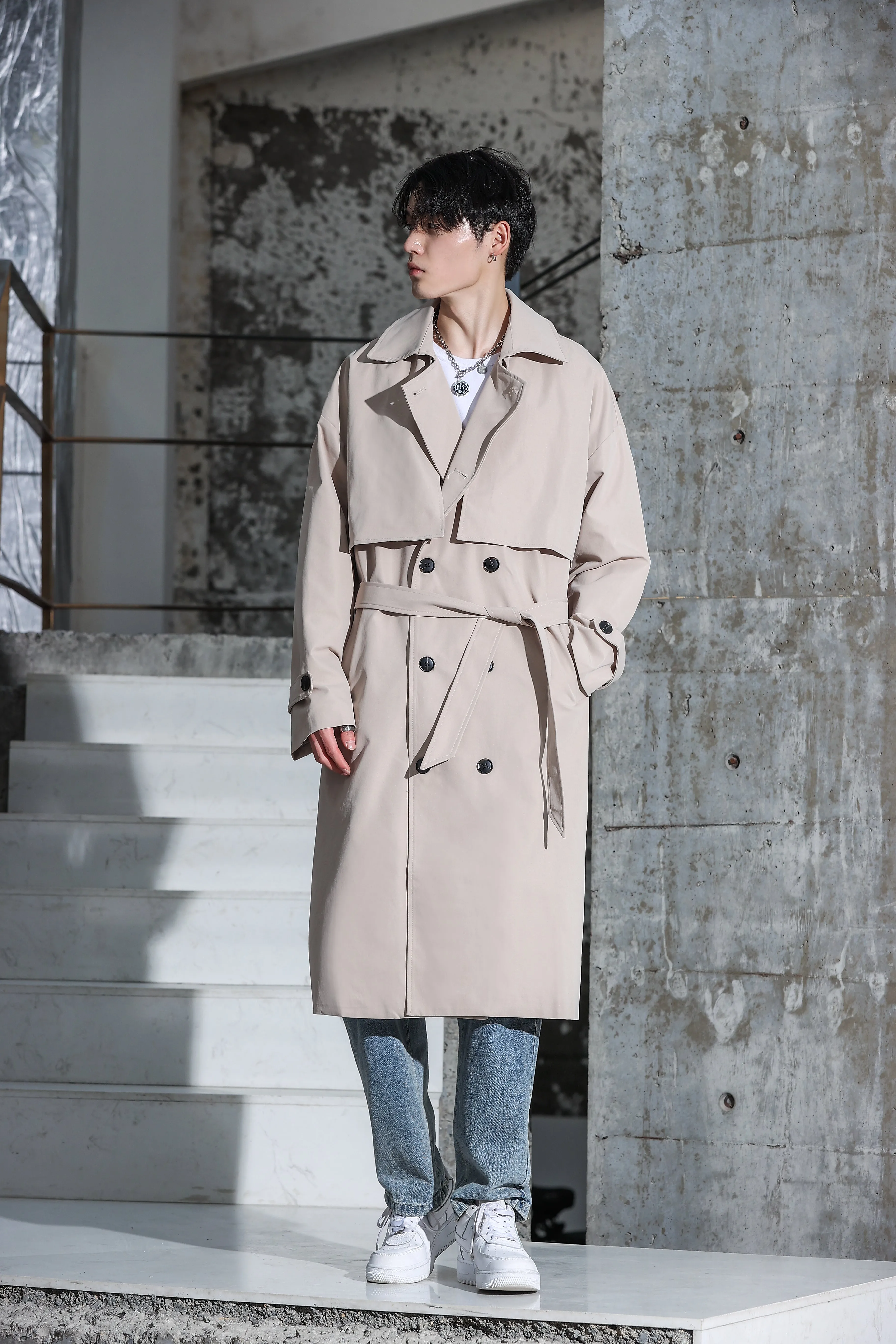 Oversized Long Trench Coat