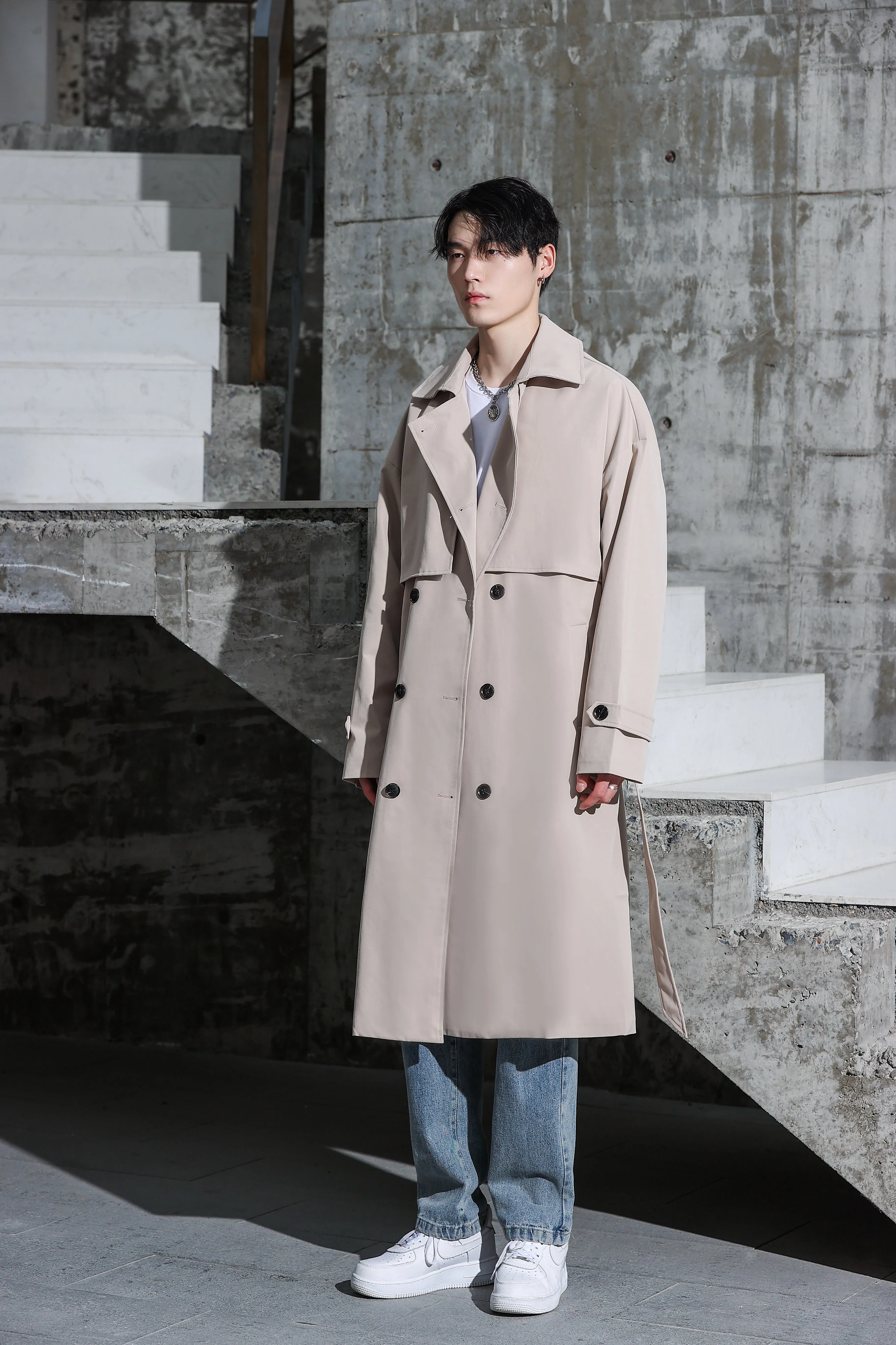 Oversized Long Trench Coat