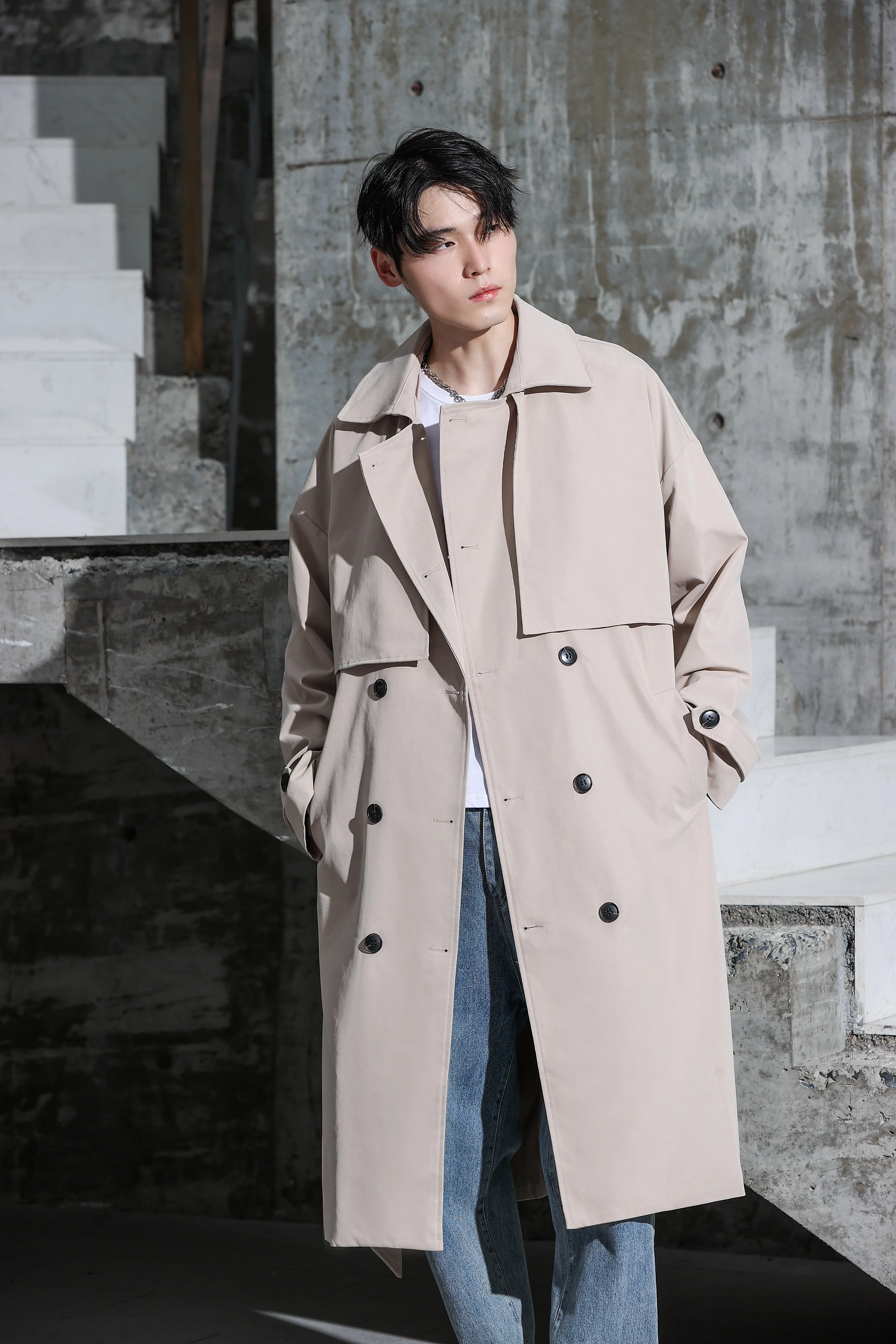 Oversized Long Trench Coat